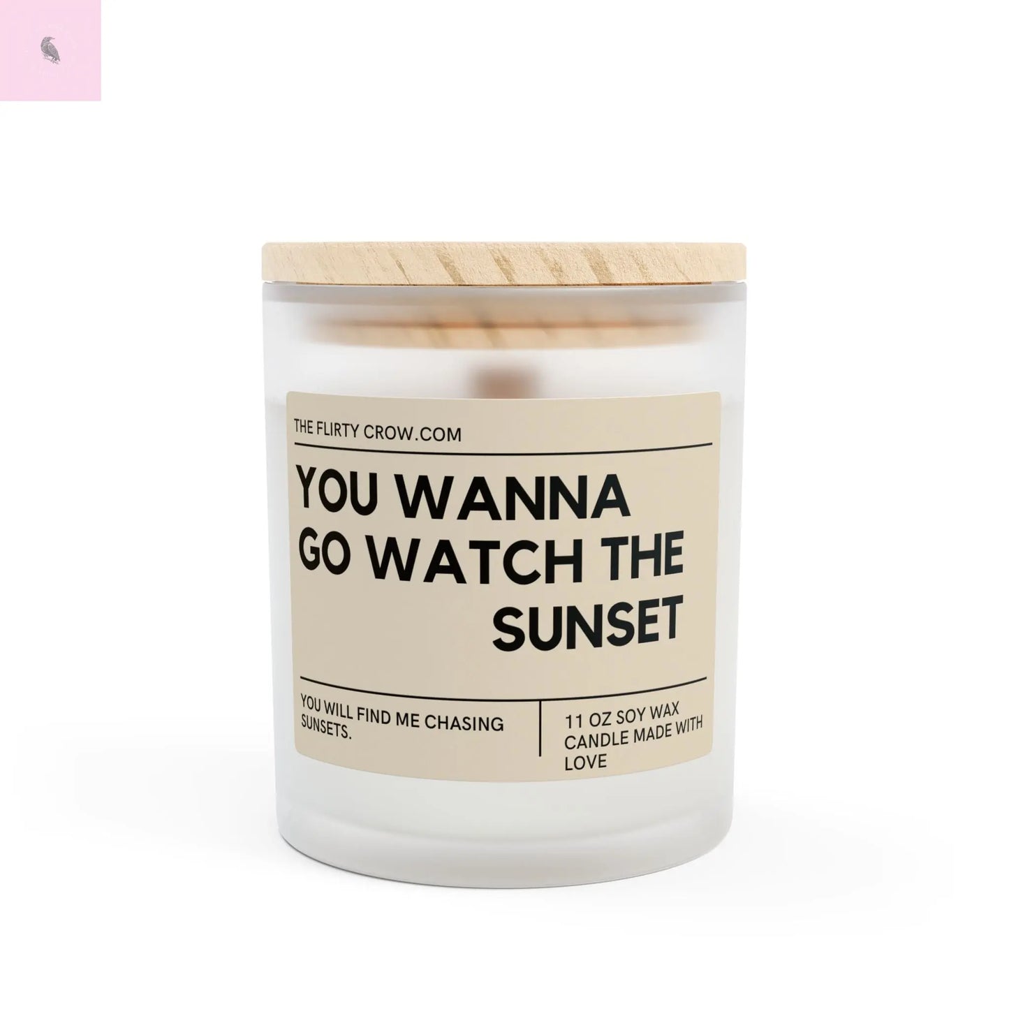 Sunset lover Frosted Glass Candle, 11oz the flirty crow