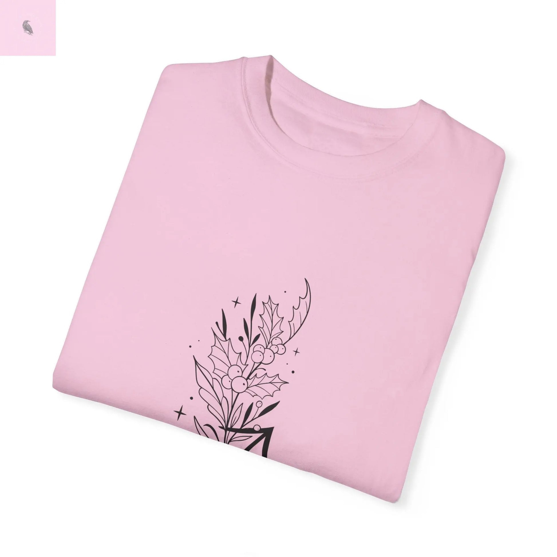 Sagittarius birth flower T-Shirt for Astrology Lovers The flirty crow