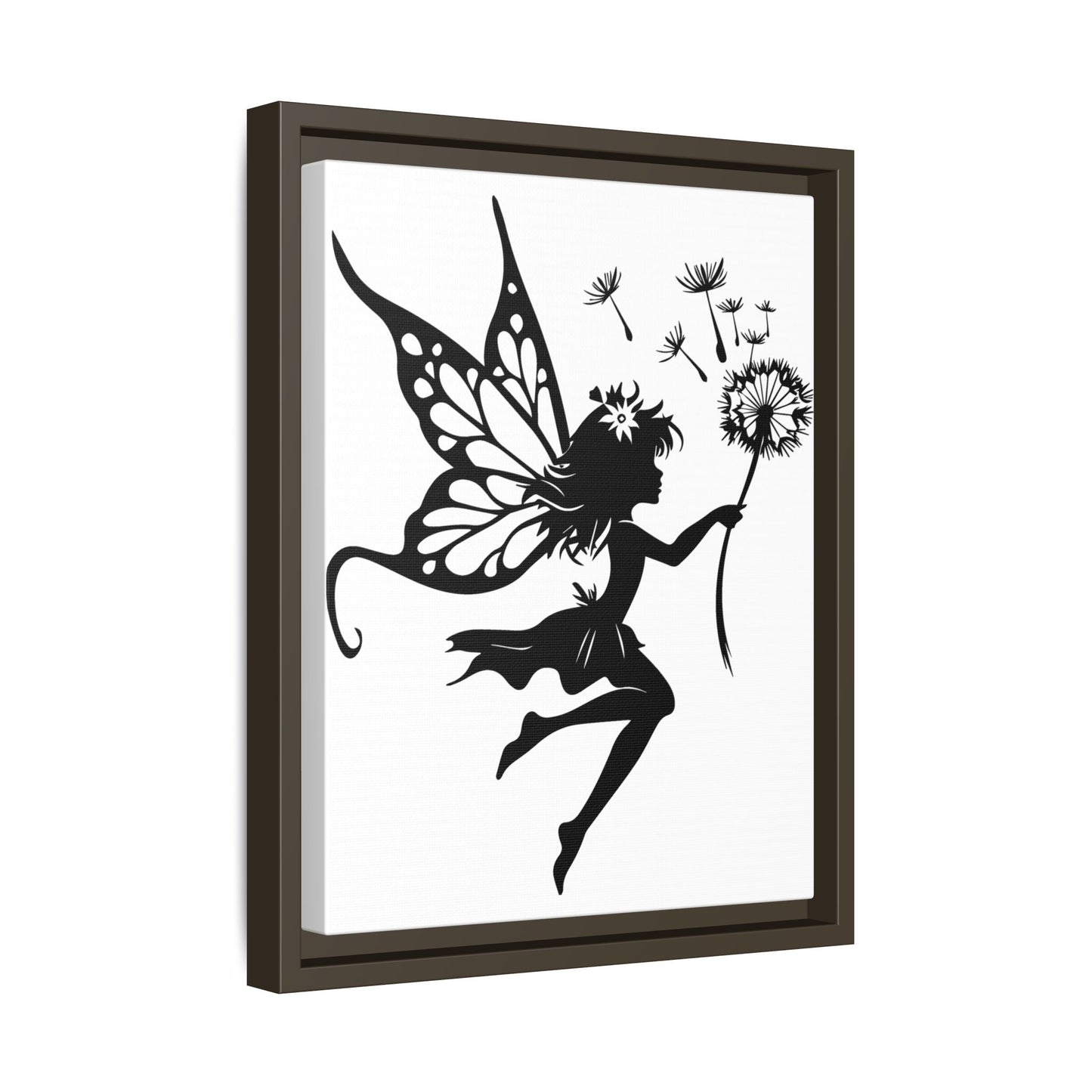 Framed Canvas Fairy Art, whimsical wall decor, nursery room art, gift for her - The flirty crow