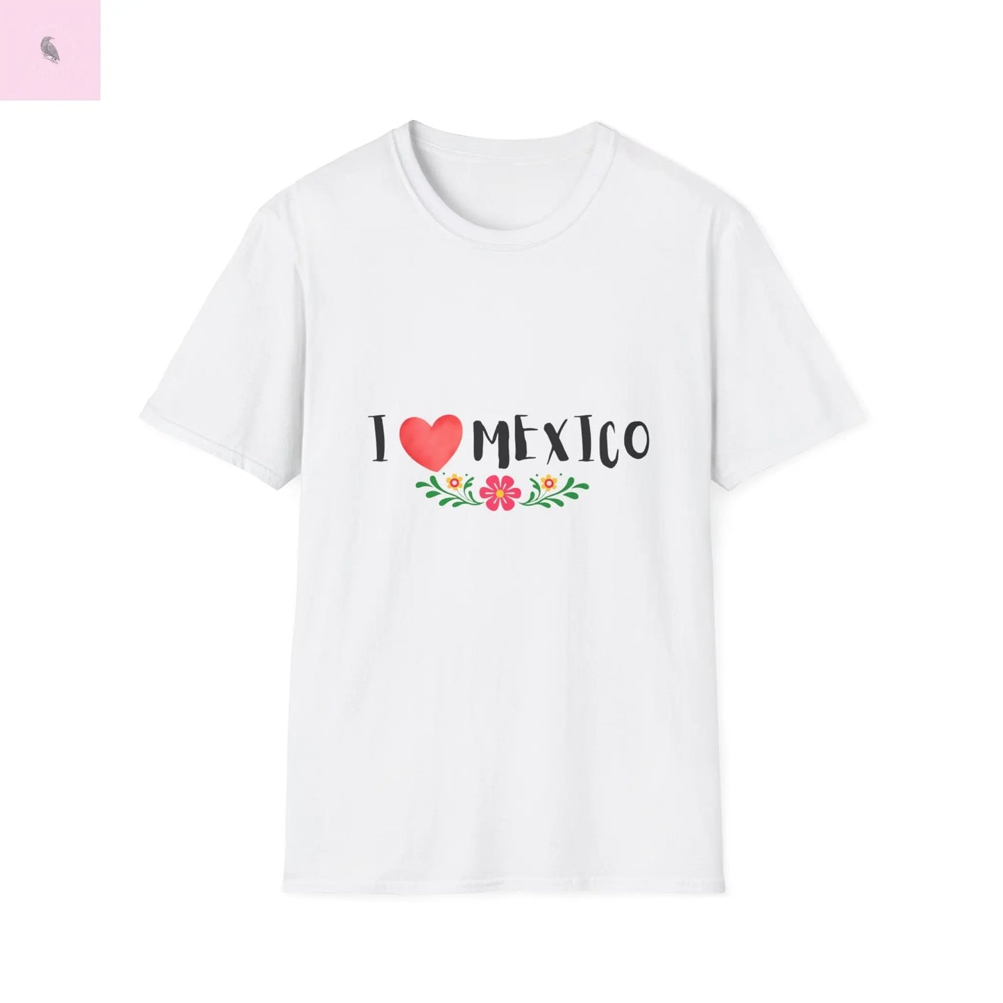 I Love Mexico Unisex tee, cotton summer T-Shirt, Travel Shirt, Gift for Mexico Lovers, Mexico Apparel, Vacation Tee, Hispanic Heritage Tee Printify