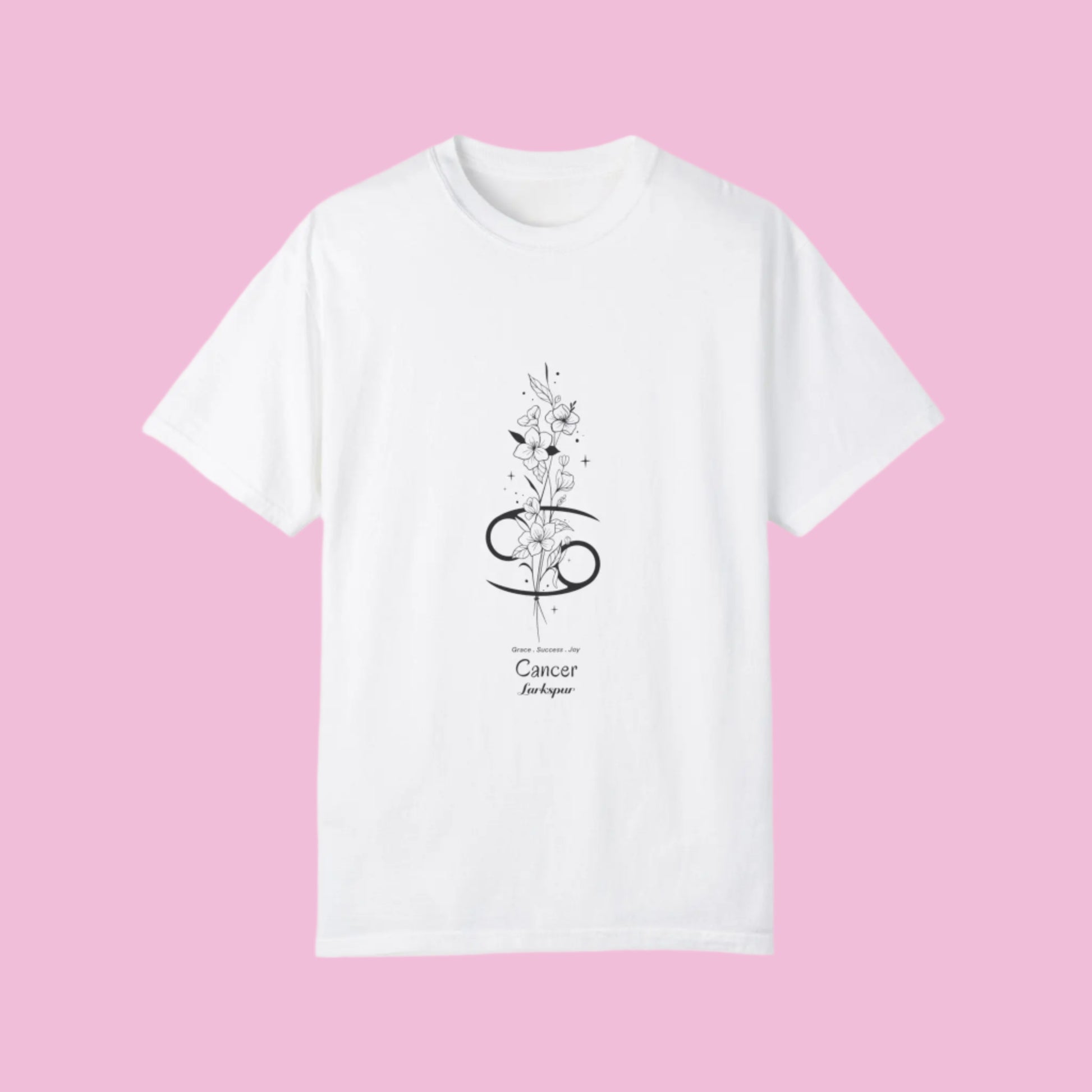 Cancer birth flower T-Shirt for Astrology Lovers Printify