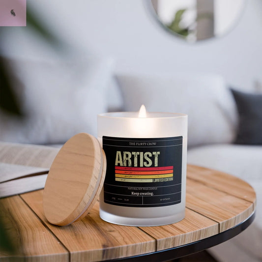 Artist Soy Candle - Limited Edition 11oz - Keep Creating The flirty crow