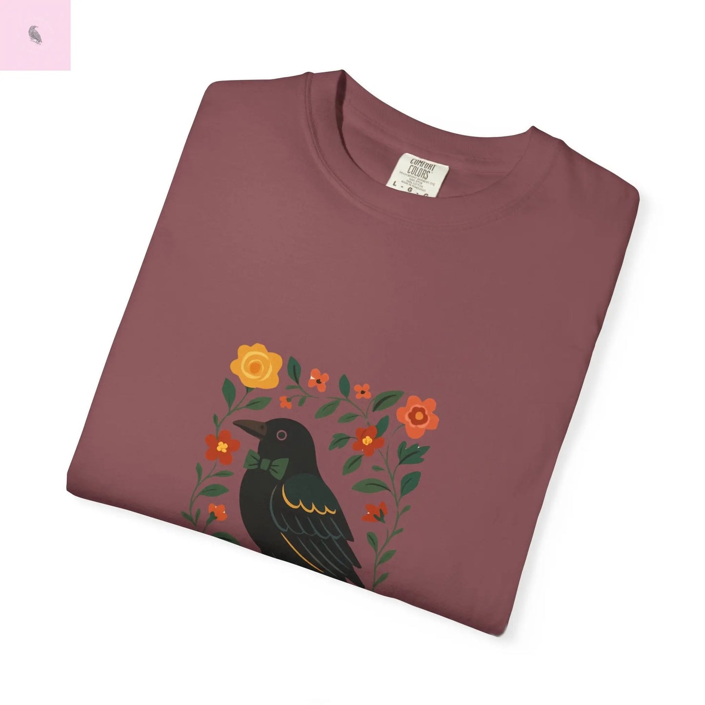 Flirty Crow Unisex T-Shirt - Floral Design - The flirty crow