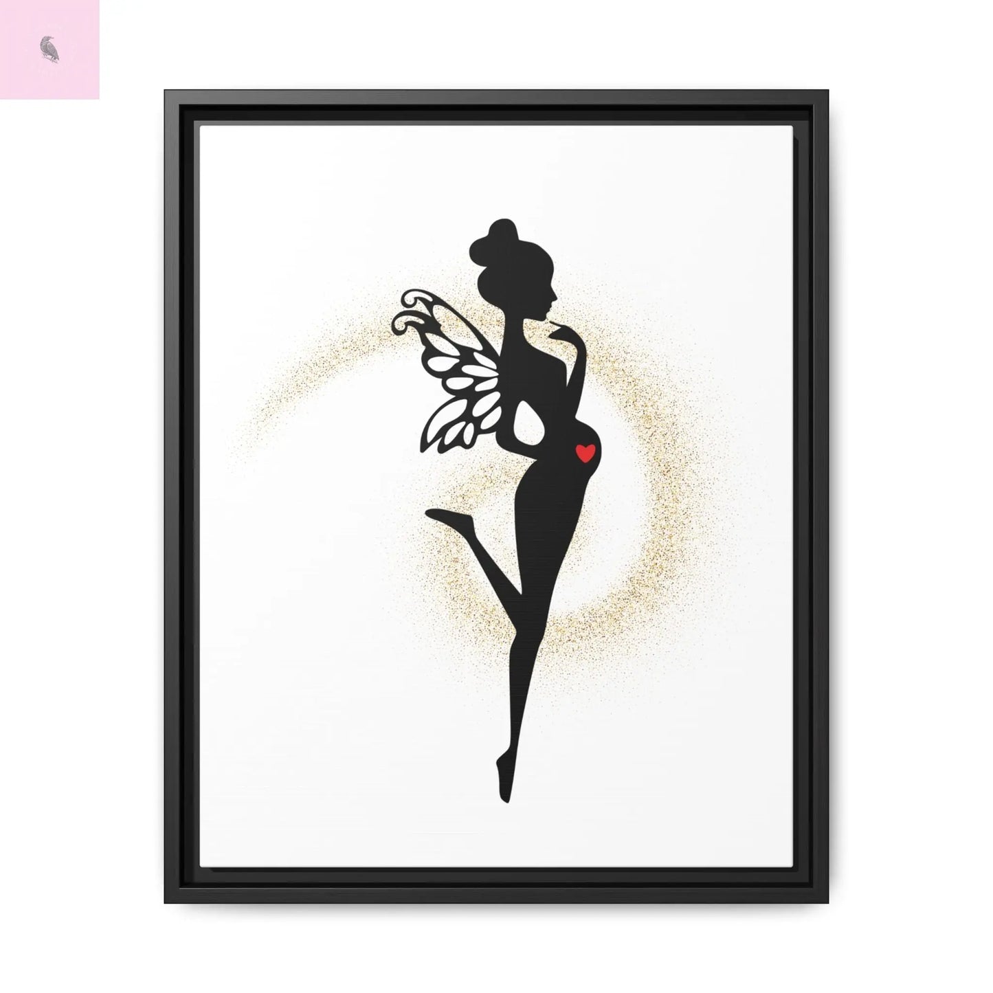 Framed Fairy Art Print - Enchanting Decor for Expecting Mothers, Baby Shower Gift, Elegant Nursery Wall Art, Whimsical Home Accent The flirty crow
