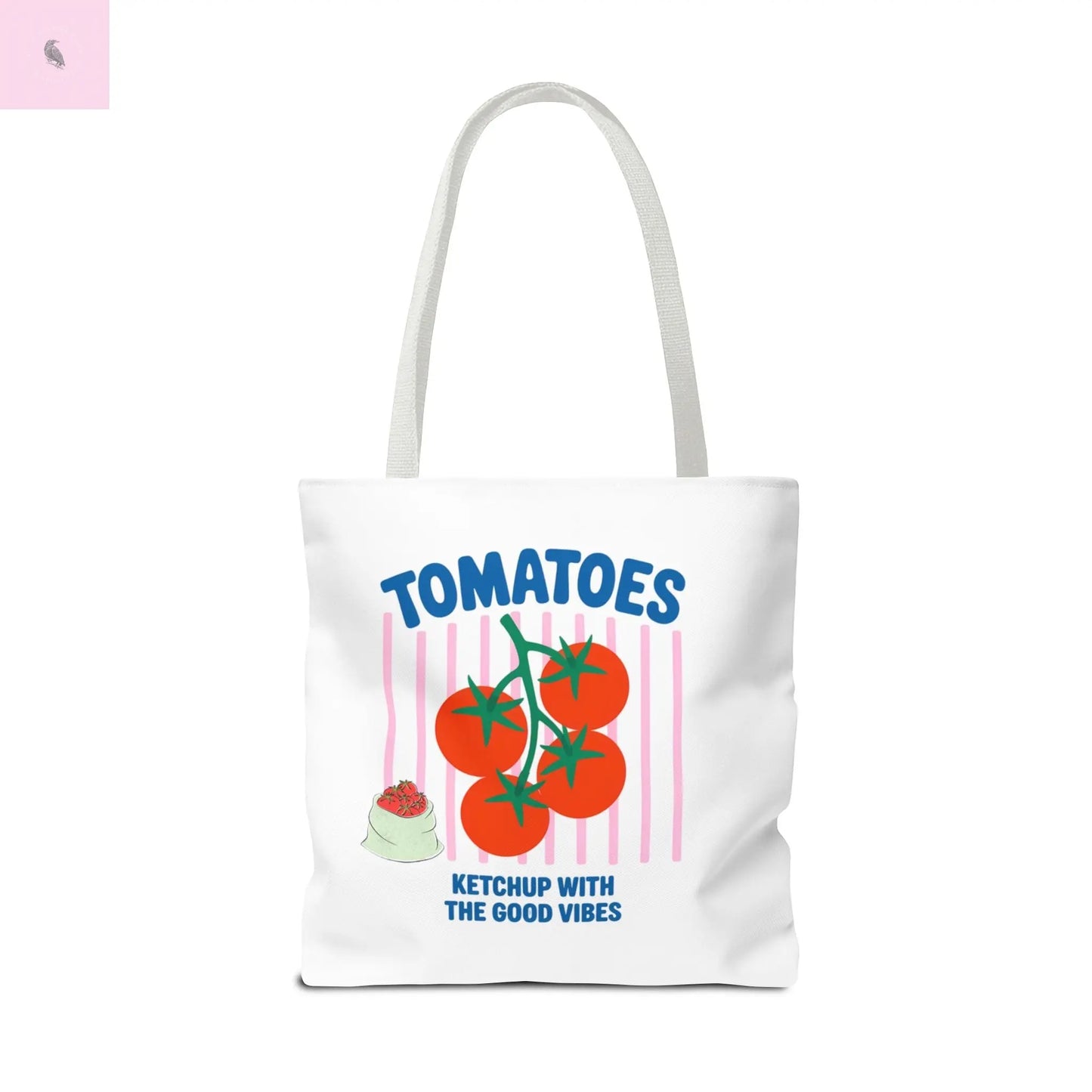Tomato Vibes Tote Bag, Grocery tote, Beach bag, travel tote,gift for gardener, veggie lover, Fun Gift for Foodies, Garden Lovers The flirty crow