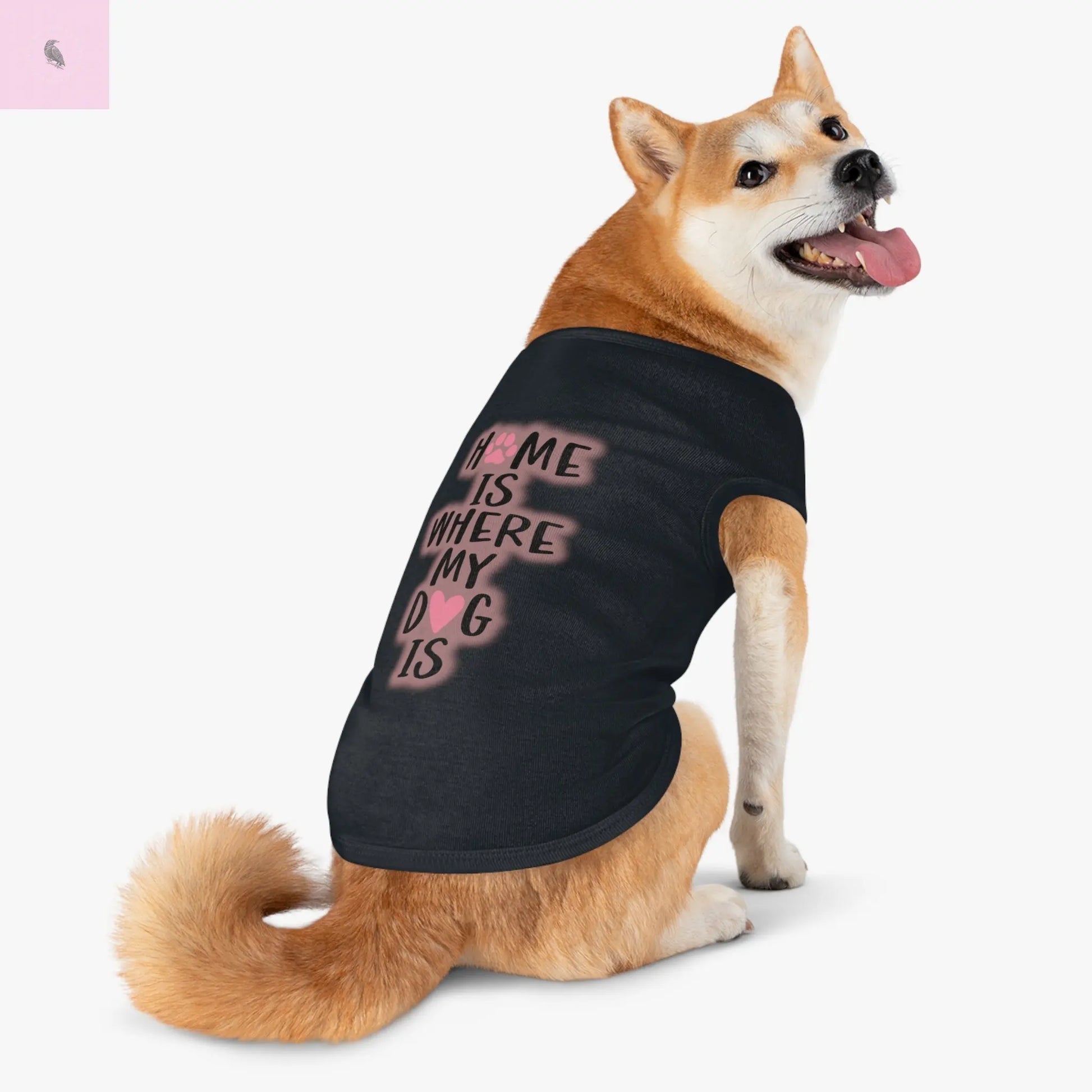 Pet Tank Top with Cute Design The flirty crow