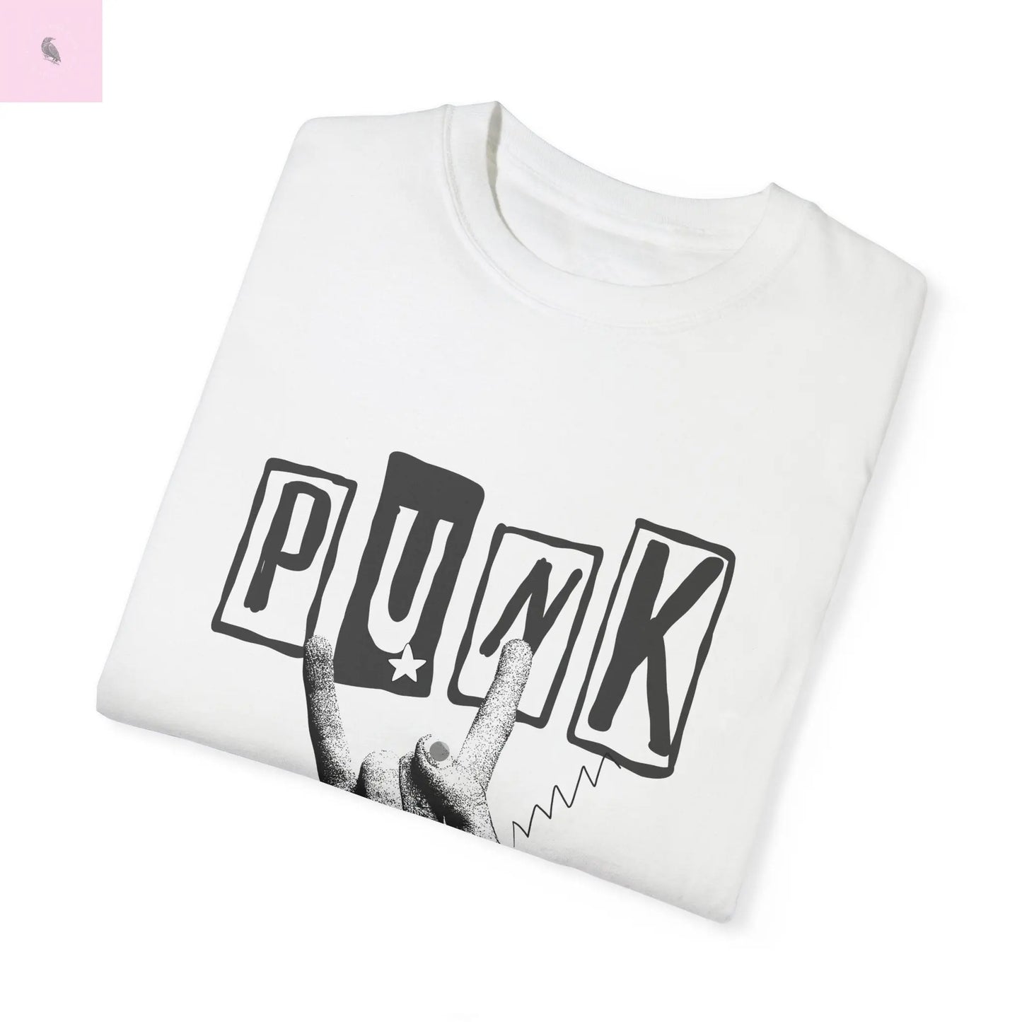 Punk Rock Unisex Garment-Dyed T-Shirt - Retro Graphic Tee for Music Lovers The flirty crow