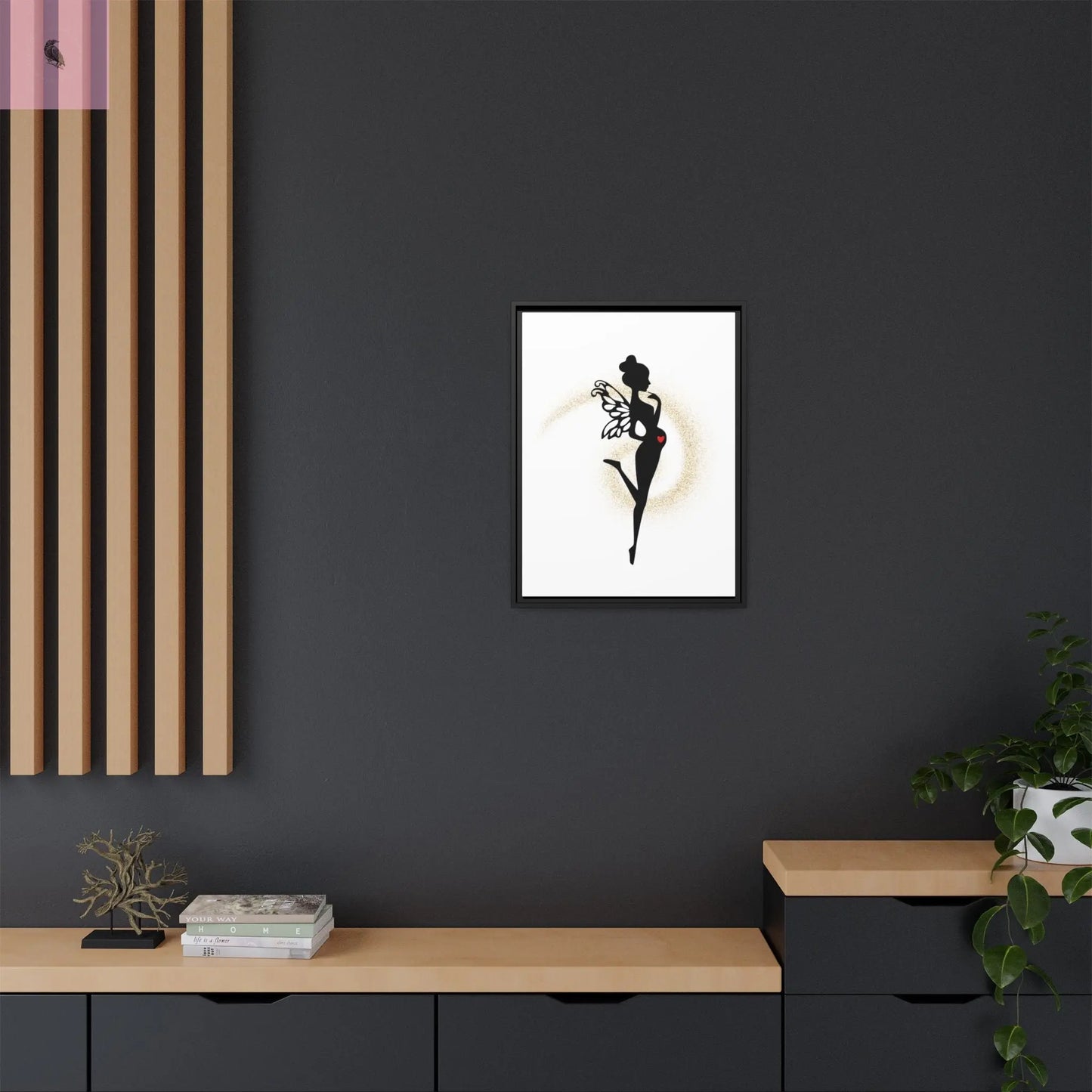 Framed Fairy Art Print - Enchanting Decor for Expecting Mothers, Baby Shower Gift, Elegant Nursery Wall Art, Whimsical Home Accent The flirty crow