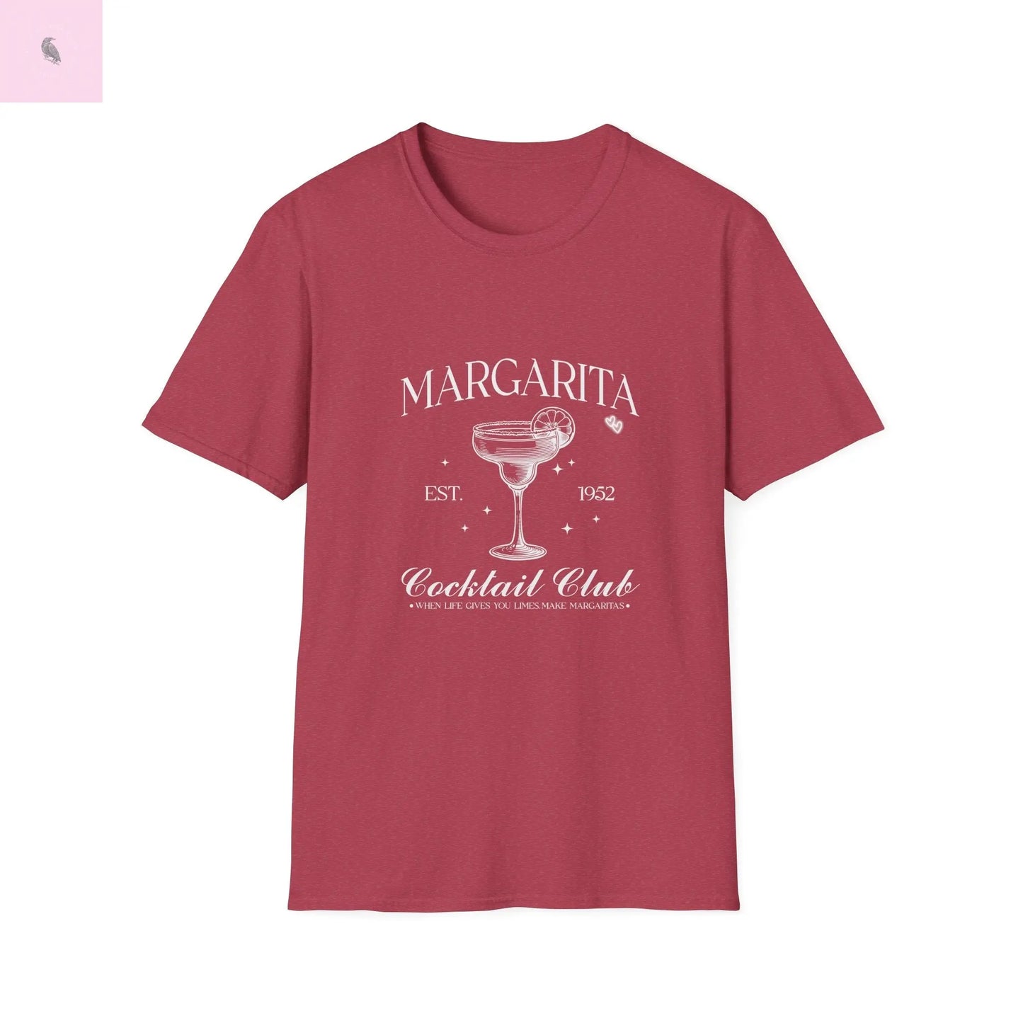 Margarita lovers Softstyle cotton T-Shirt the flirty crow