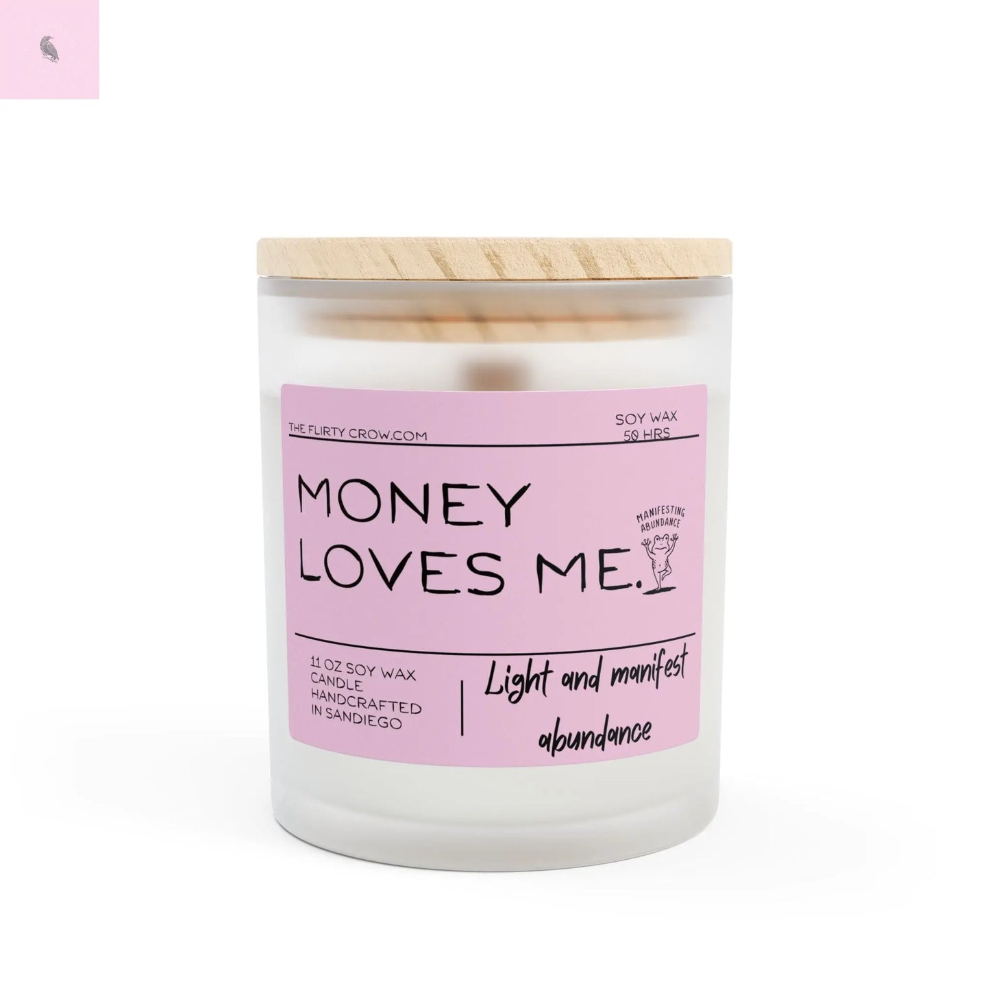 Abundance Manifestation Candle – 11oz Money Loves Me Soy Wax The flirty crow