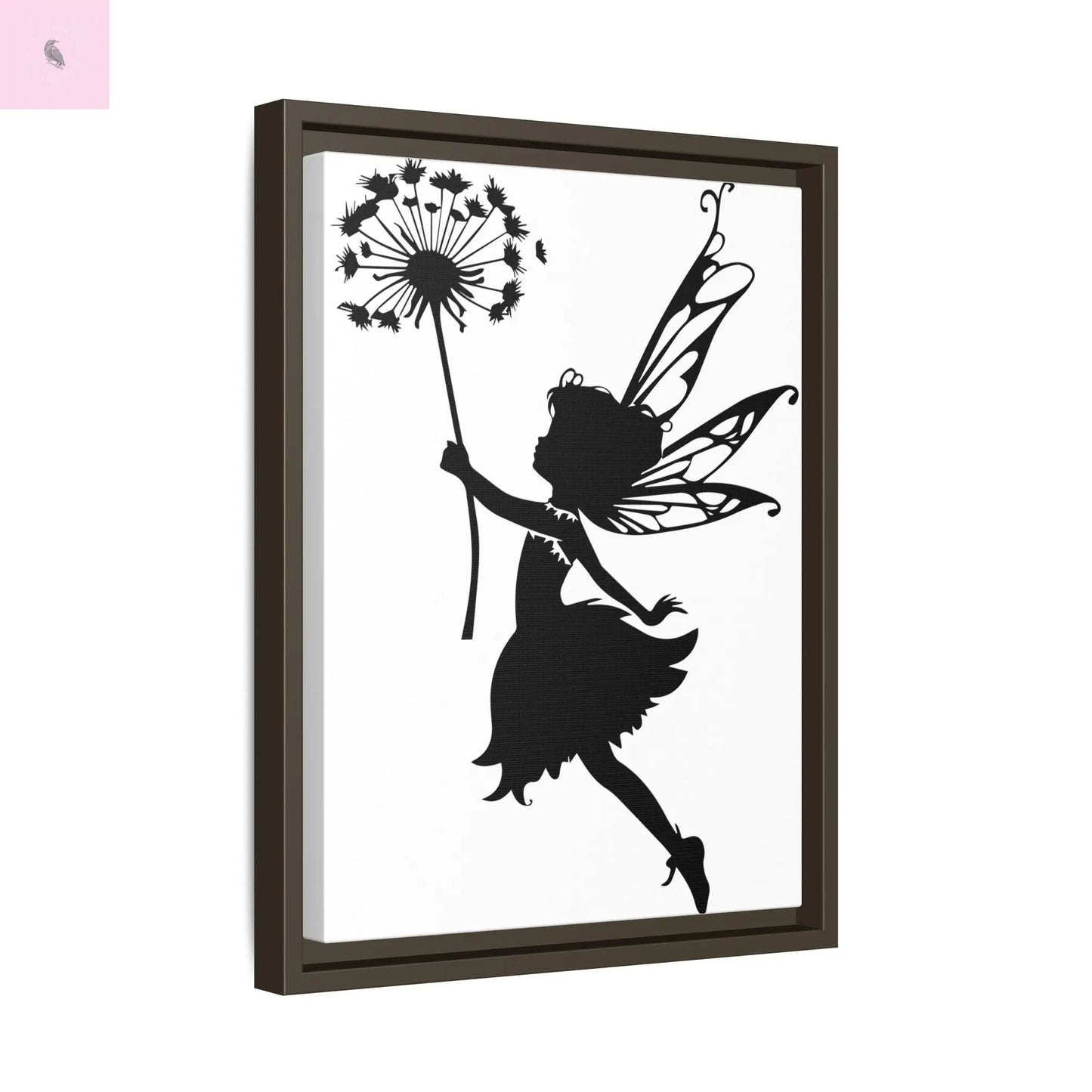 Framed canvas Fairy Silhouette Wall Art, Fairy lover Home Decor, Whimsical Framed Canvas, Fairy Gift, Kids Room Decoration, Nursery Art The flirty crow