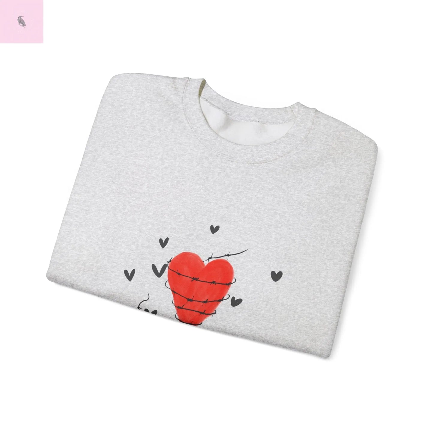 Heart Love Crewneck Sweatshirt The flirty crow