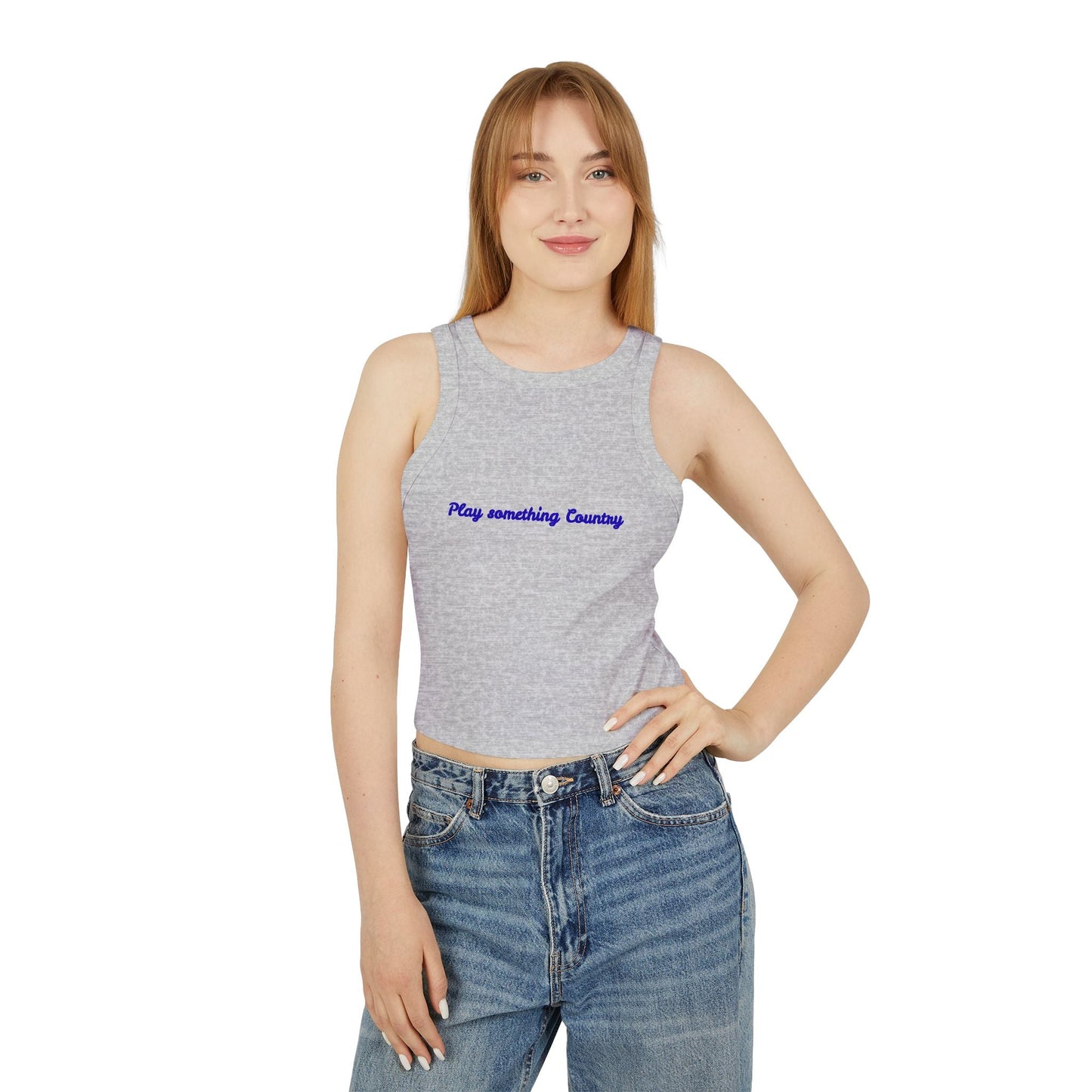 Country Vibes Racerback Tank Top , Play Something Country, Summer Fashion, Festival Wear, Gift for Music Lovers the flirty crow