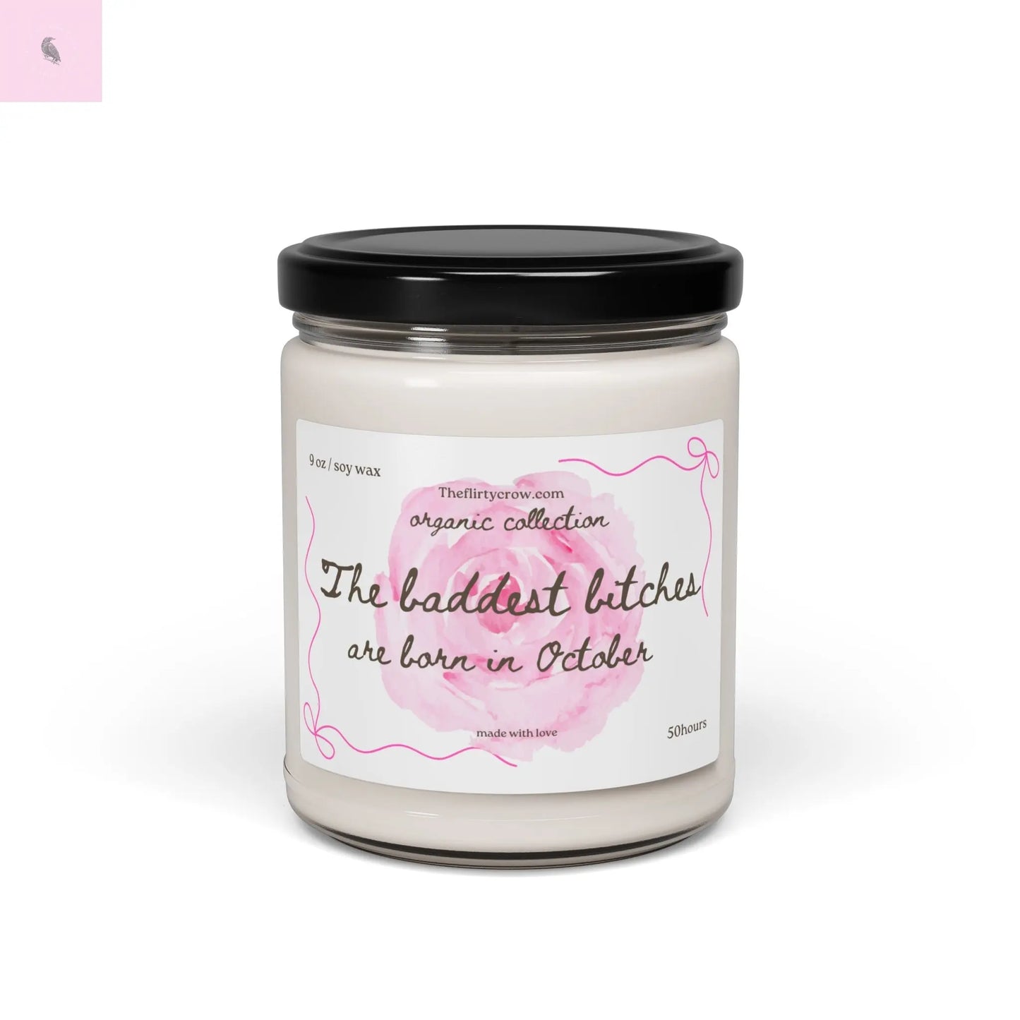 October birthday gift,  Soy Candle, gift for her, Coquette design, cherry lover gift, home fragrance Printify