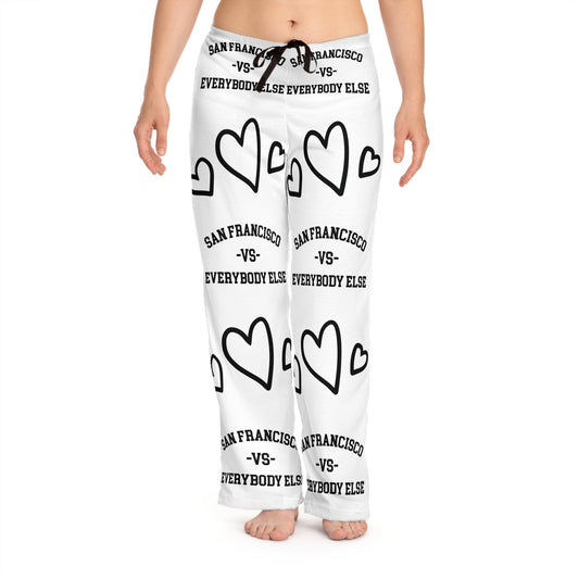 San Francisco Unisex Pajama Pants, San Francisco vs Everybody Else, gift for San Francisco Fan, The flirty crow
