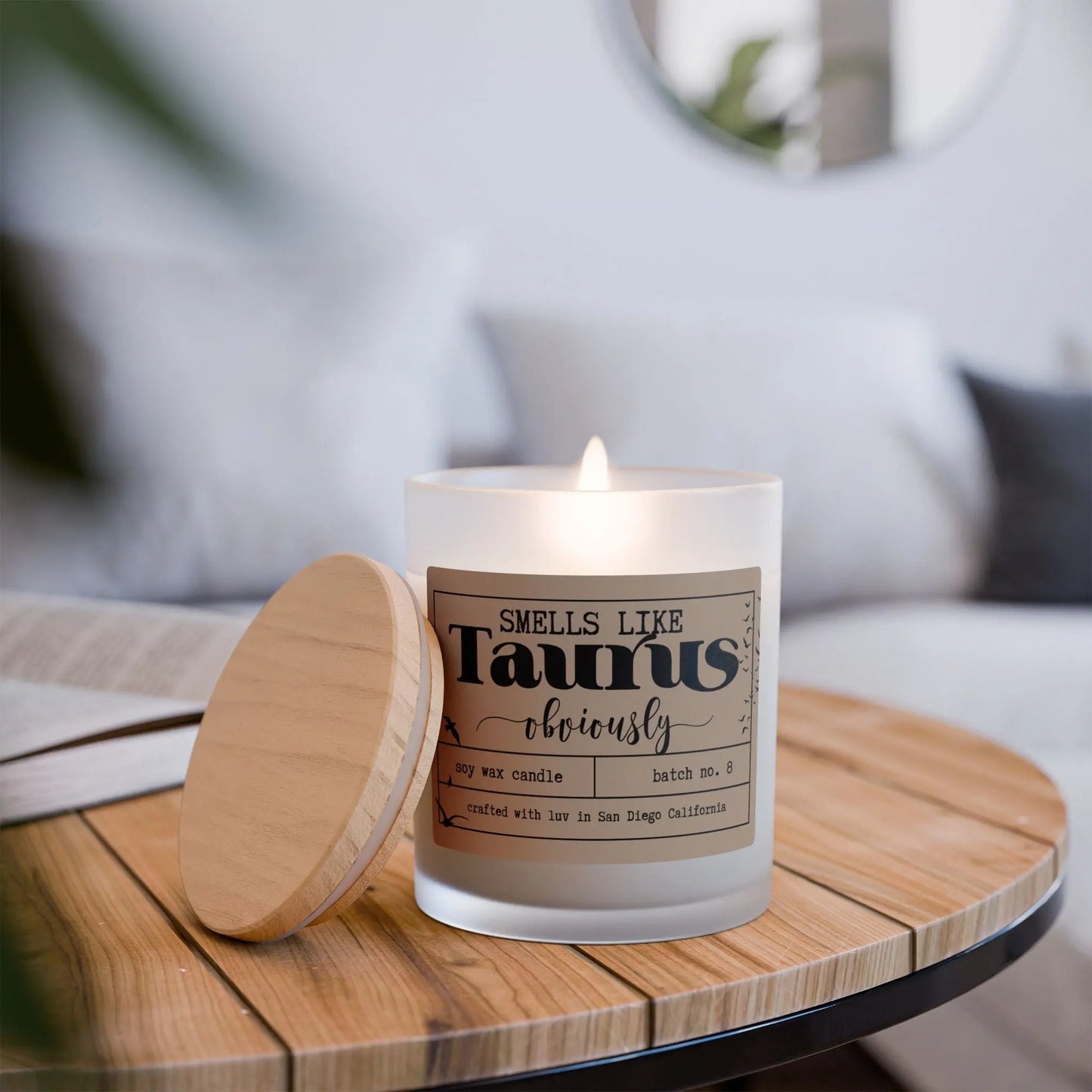 Astrology Lovers Glass Candle the flirty crow