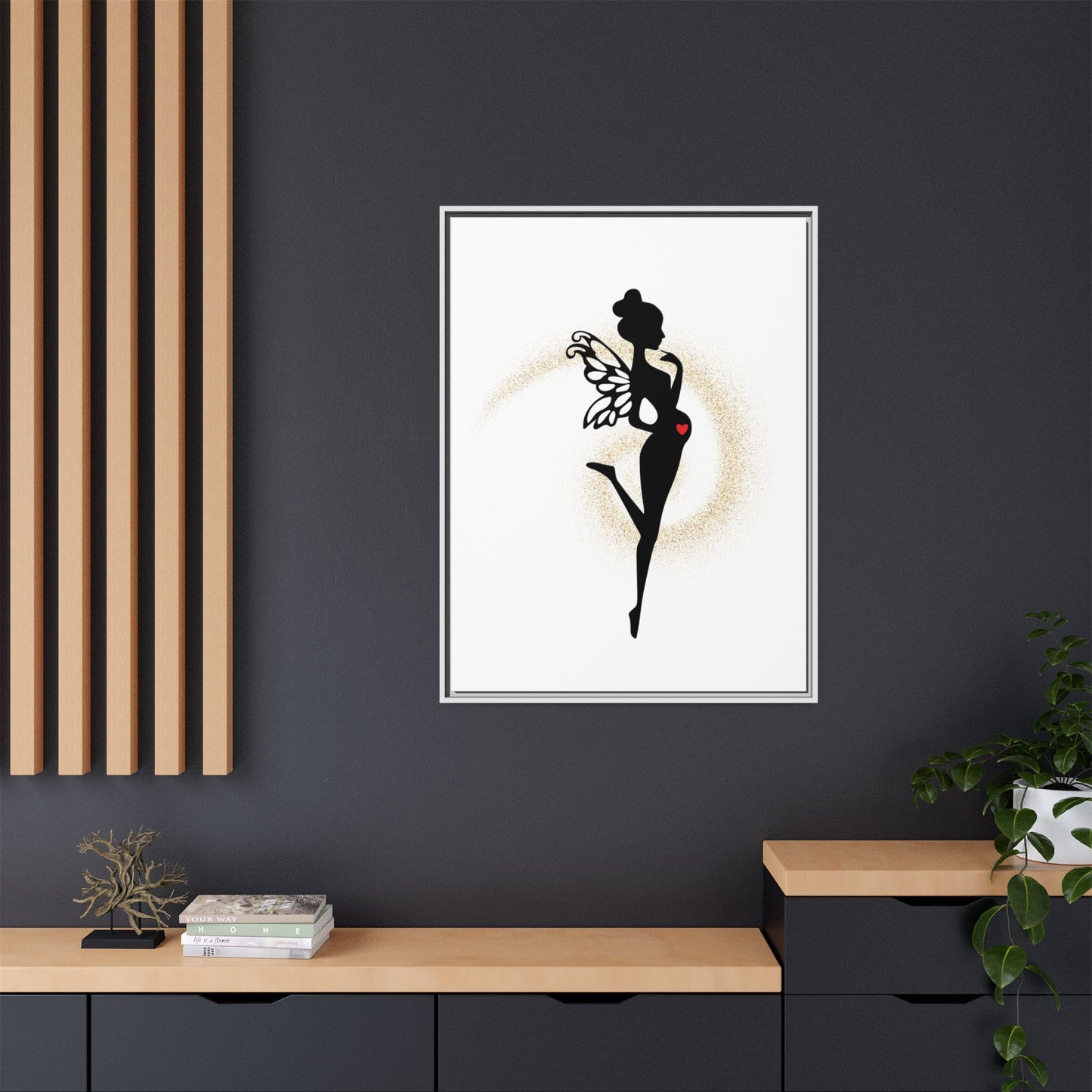Framed Fairy Art Print - Enchanting Decor for Expecting Mothers, Baby Shower Gift, Elegant Nursery Wall Art, Whimsical Home Accent - The flirty crow
