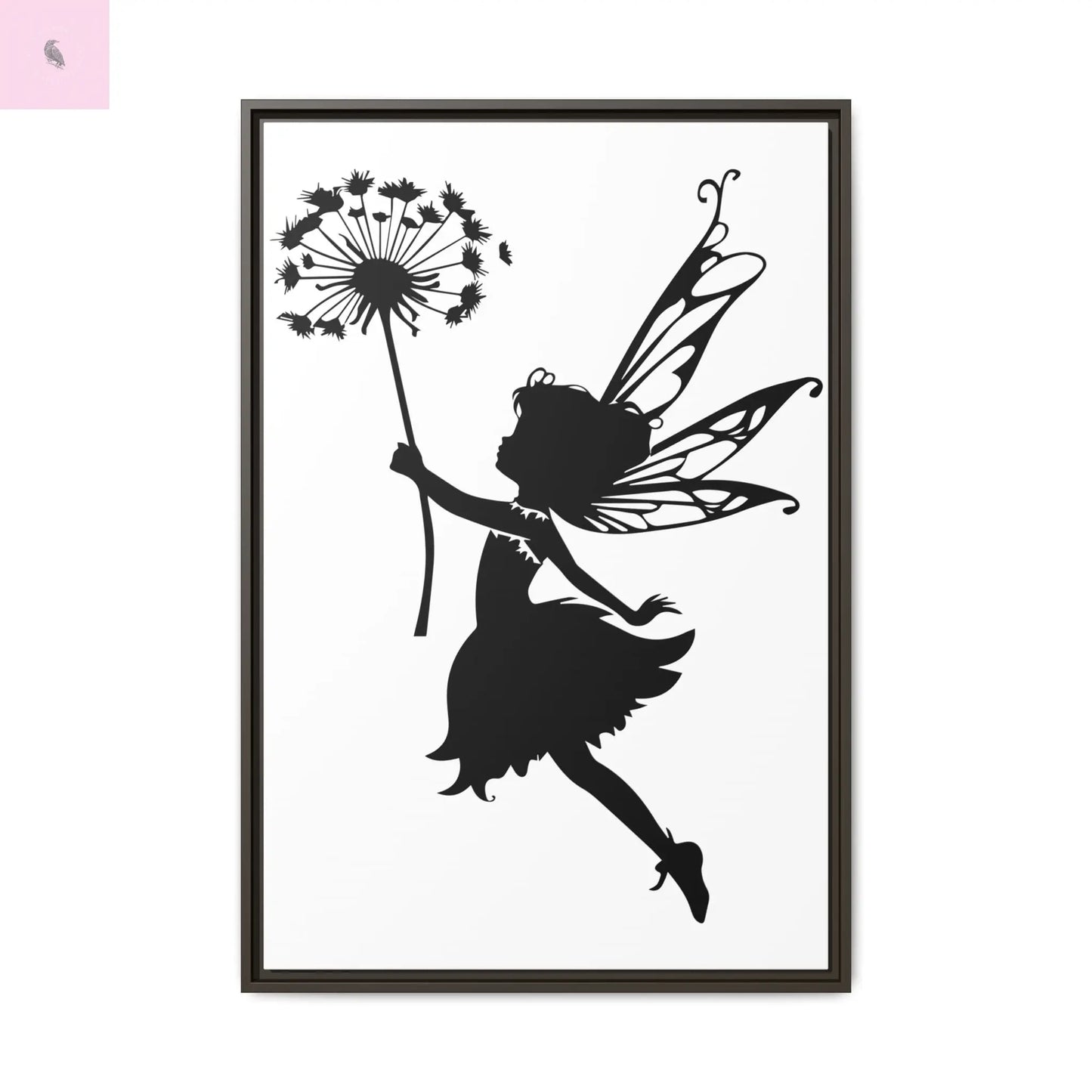 Framed canvas Fairy Silhouette Wall Art, Fairy lover Home Decor, Whimsical Framed Canvas, Fairy Gift, Kids Room Decoration, Nursery Art The flirty crow