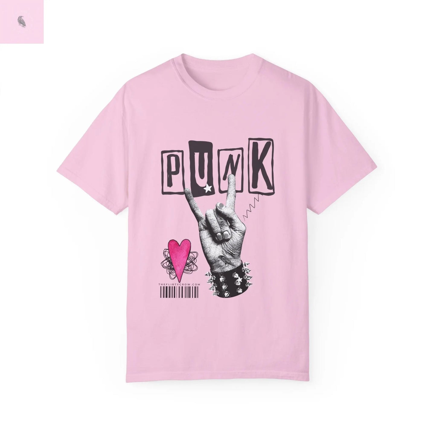 Punk Rock Unisex Garment-Dyed T-Shirt - Retro Graphic Tee for Music Lovers The flirty crow