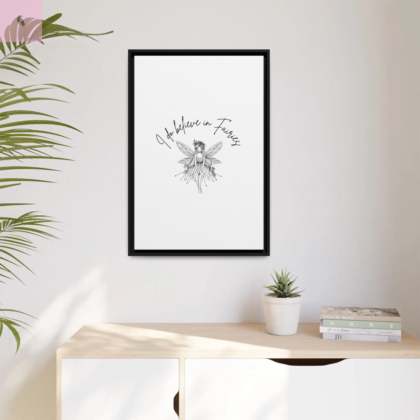 Fairies Canvas, Framed (Multi-color) - The flirty crow