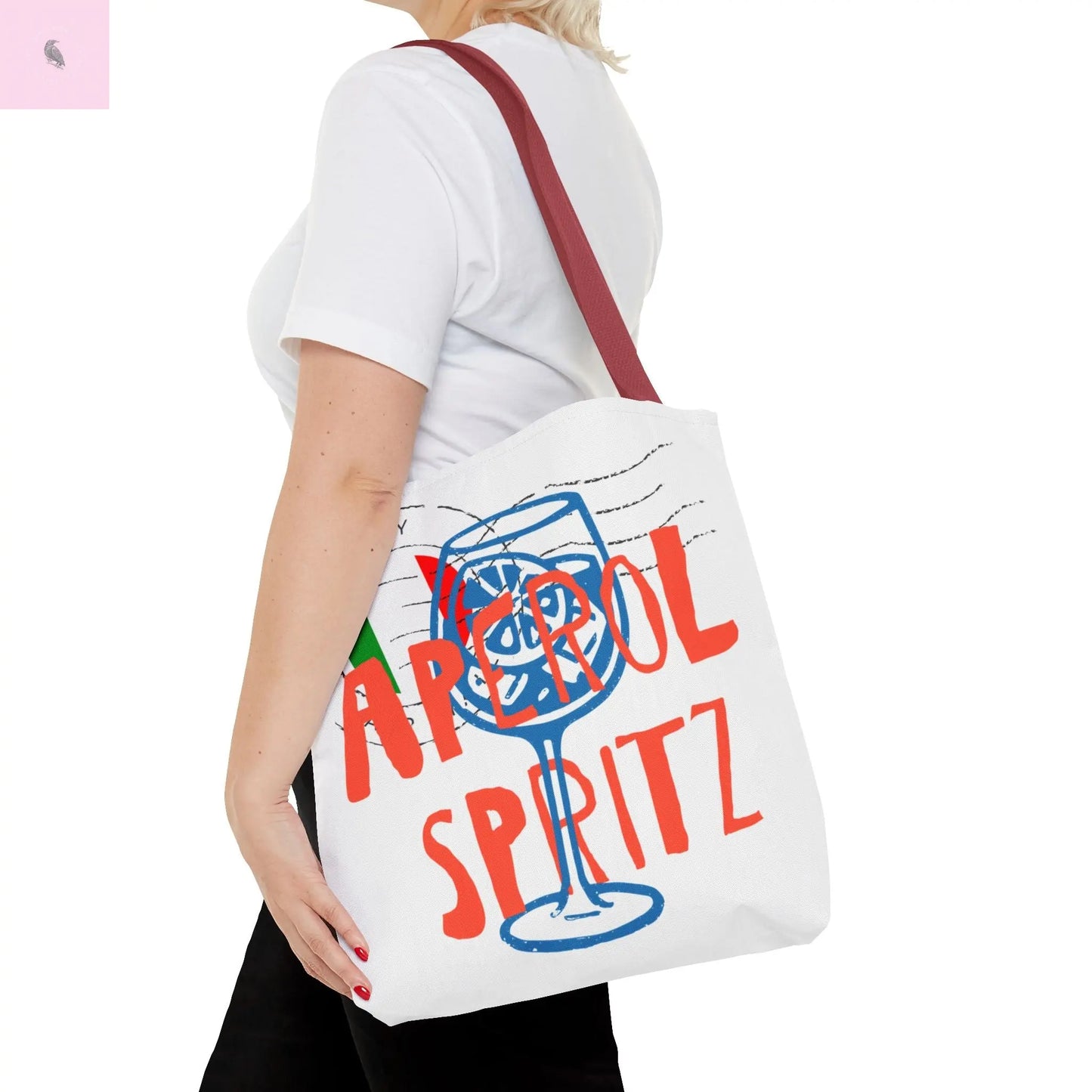 Aperol Spritz Tote Bag, Stylish Beach Bag, Summer Accessory, Gift for Cocktail Lovers, Travel Bag, Fun Party Tote The flirty crow