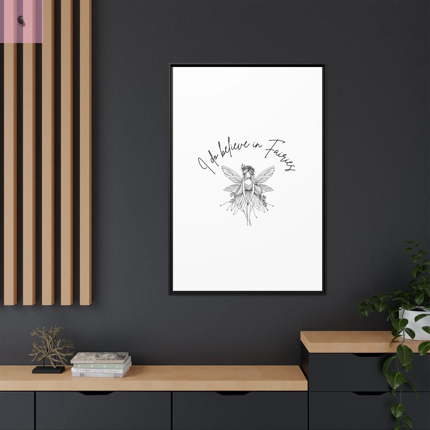 Fairies Canvas, Framed (Multi-color) - The flirty crow