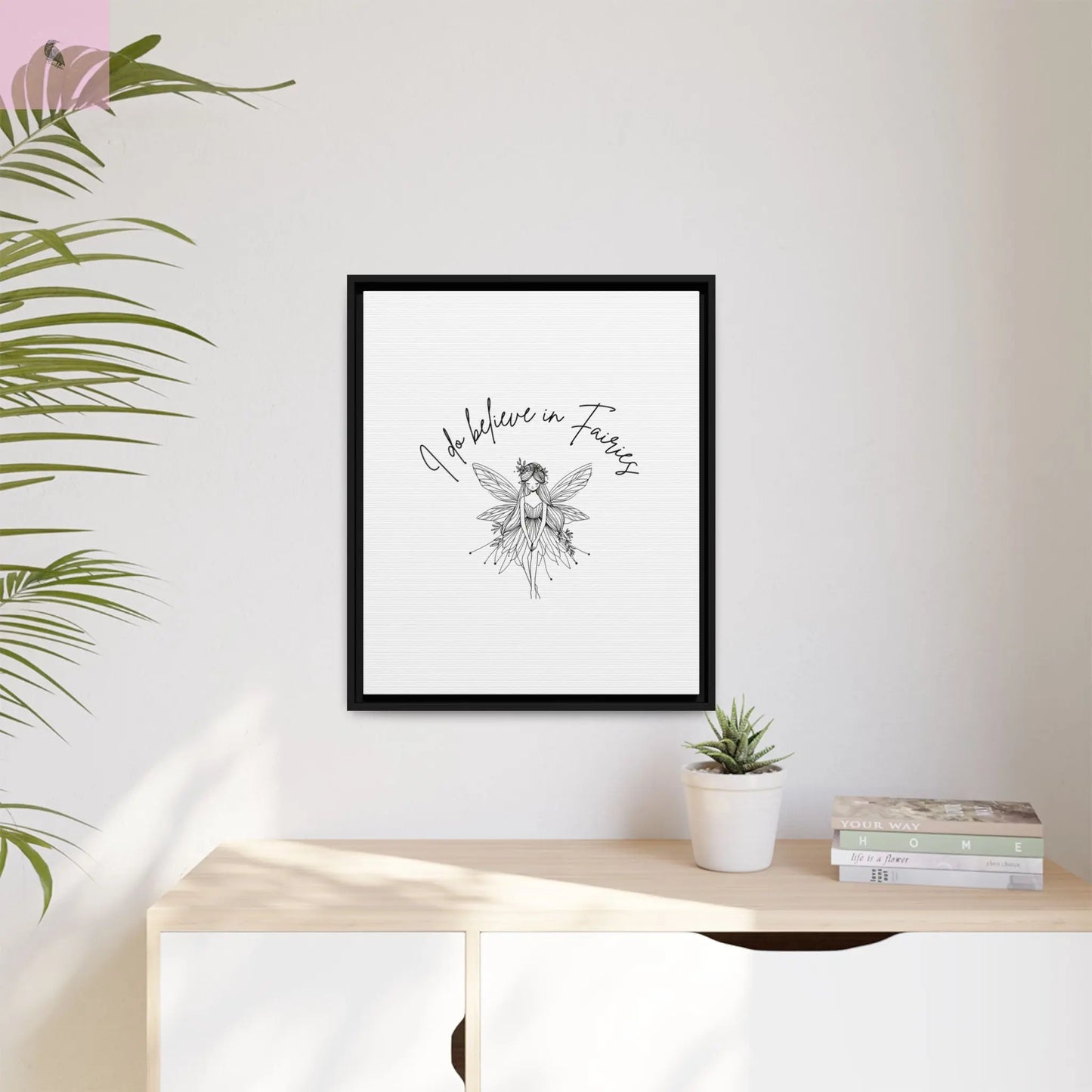 Fairies Canvas, Framed (Multi-color) - The flirty crow