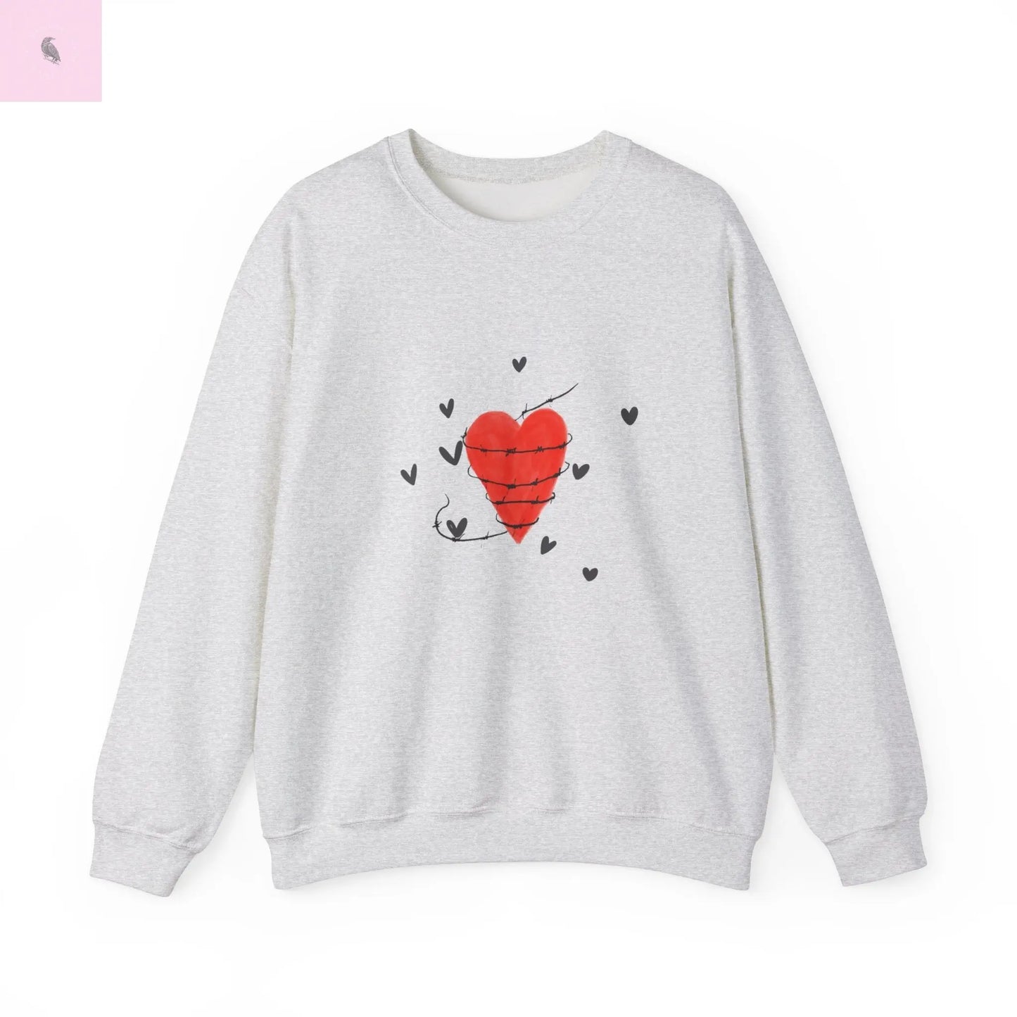 Heart Love Crewneck Sweatshirt The flirty crow