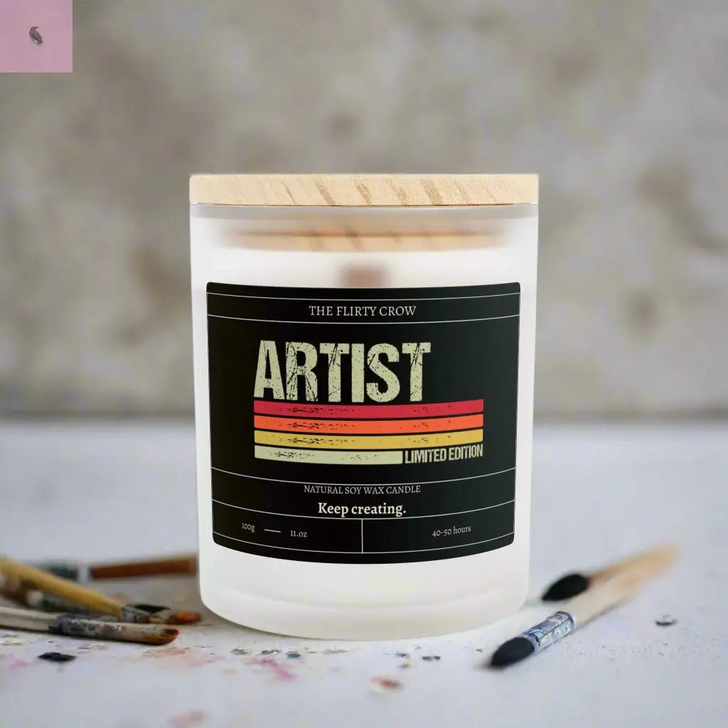 Artist Soy Candle - Limited Edition 11oz - Keep Creating The flirty crow