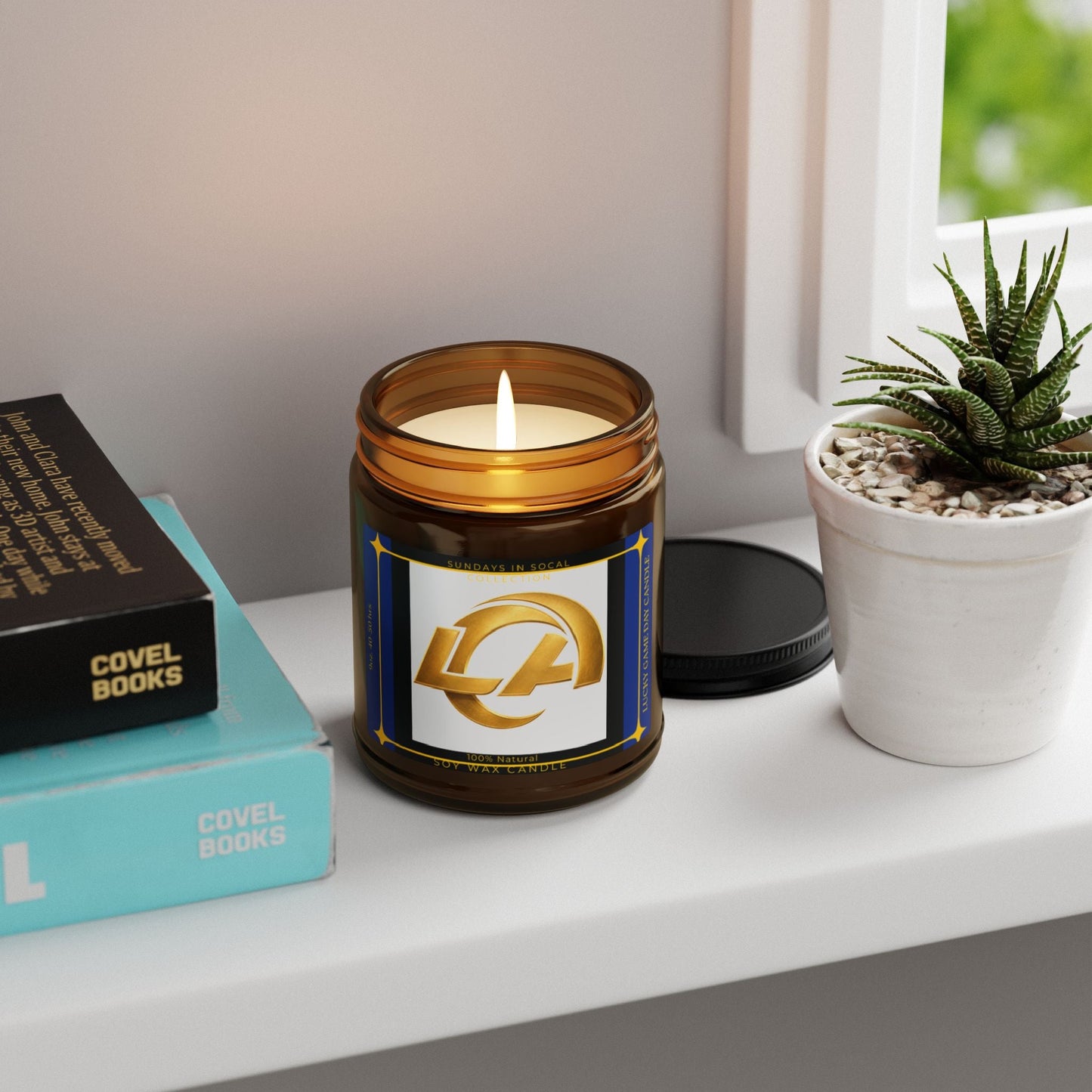 Los Angeles football soy wax candle for Rams fans The flirty crow