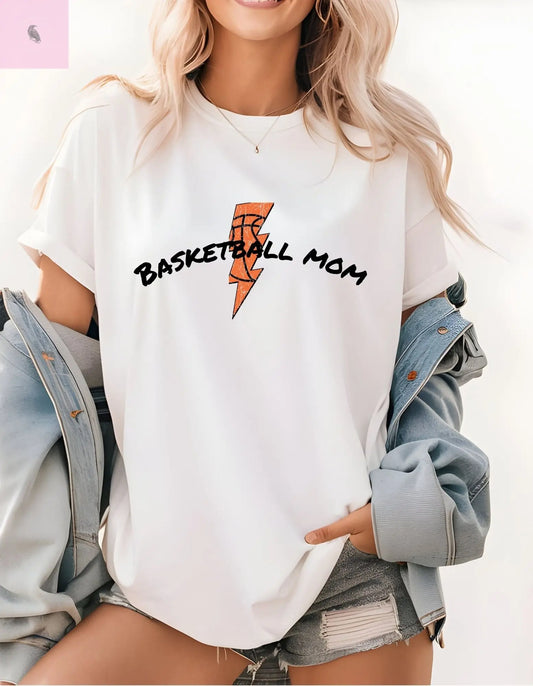 Basket ball mom soft  style cotton tshirt the flirty crow