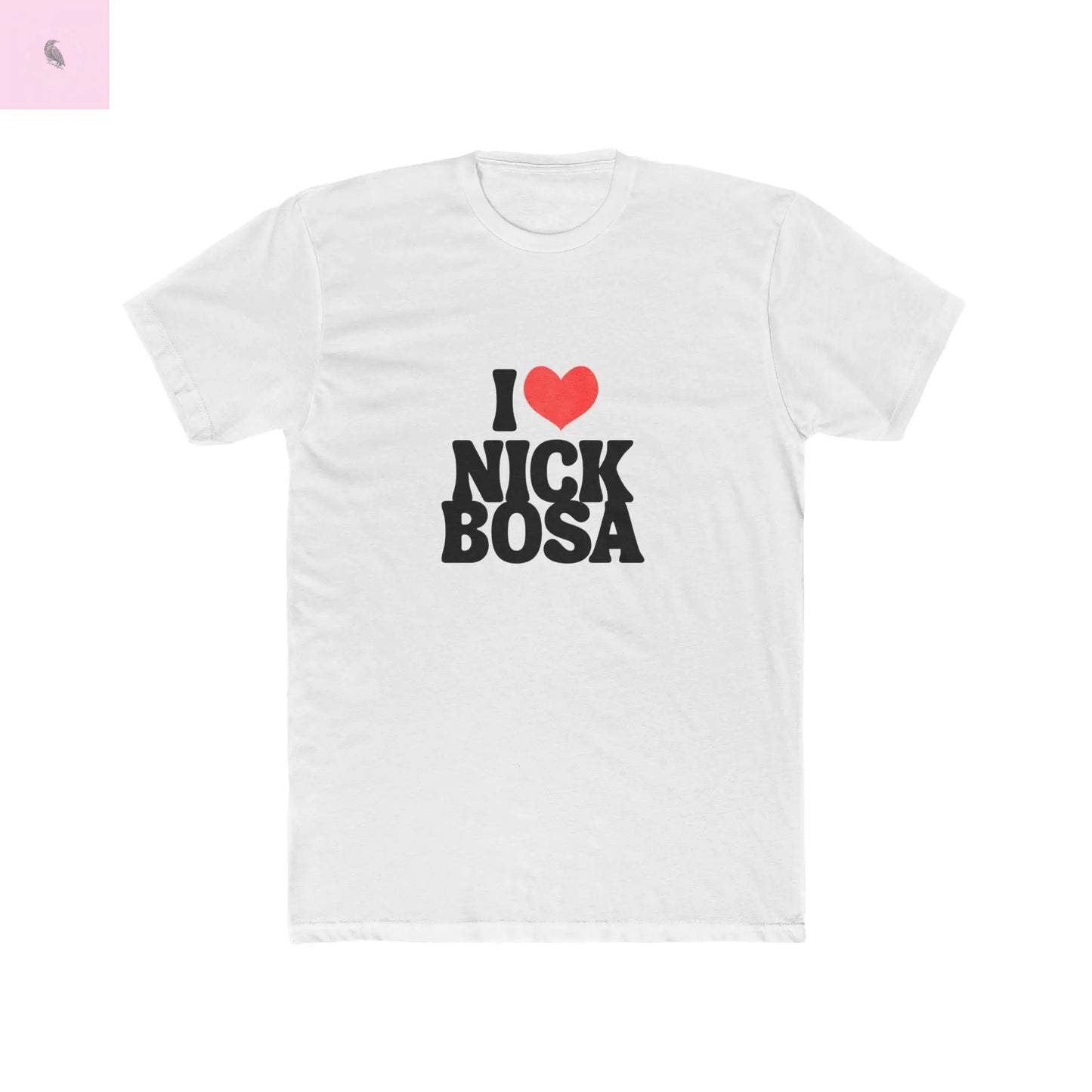 I Love Nick Bosa Unisex Cotton Crew Tee, Gift for 49er football Fans, sporty tshirt, Casual Wear, Game Day, Team Spirit Printify