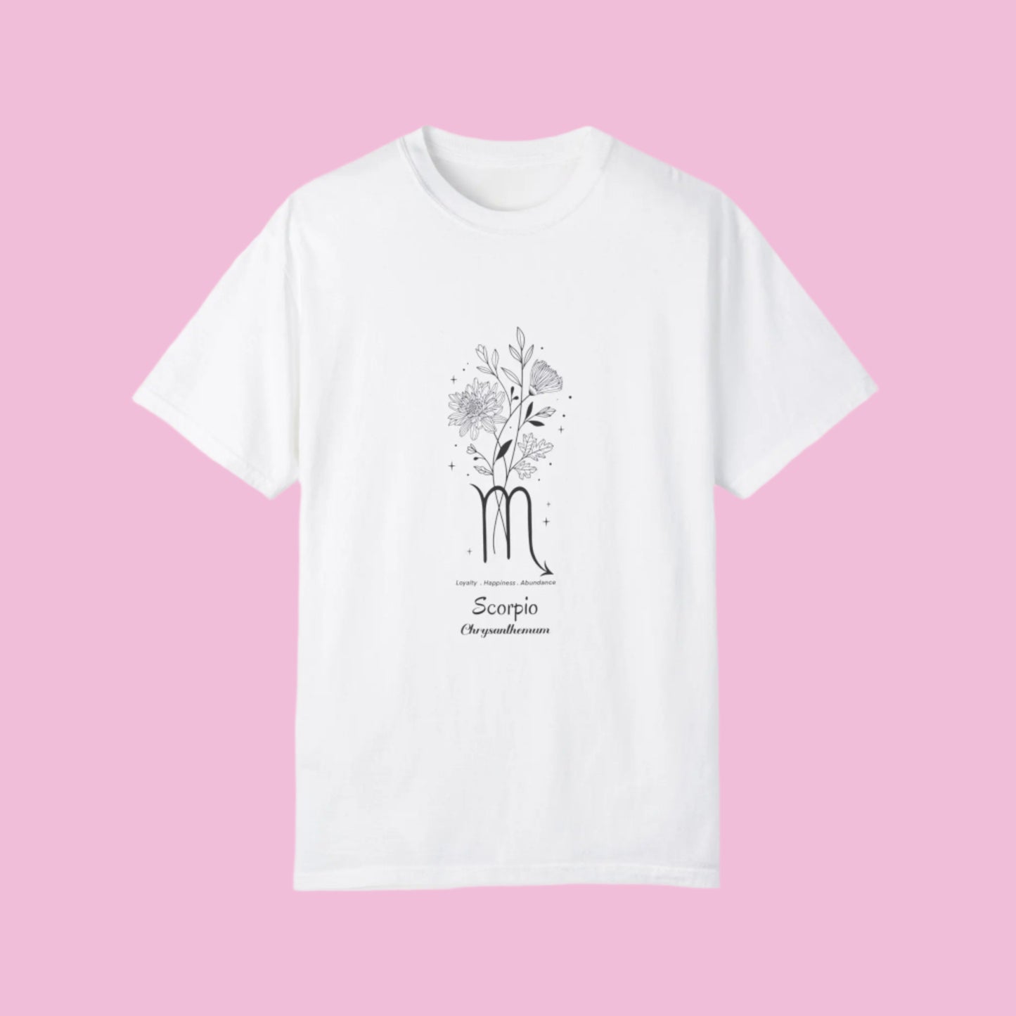 Scorpio birth flower T-Shirt for Astrology Lovers Printify