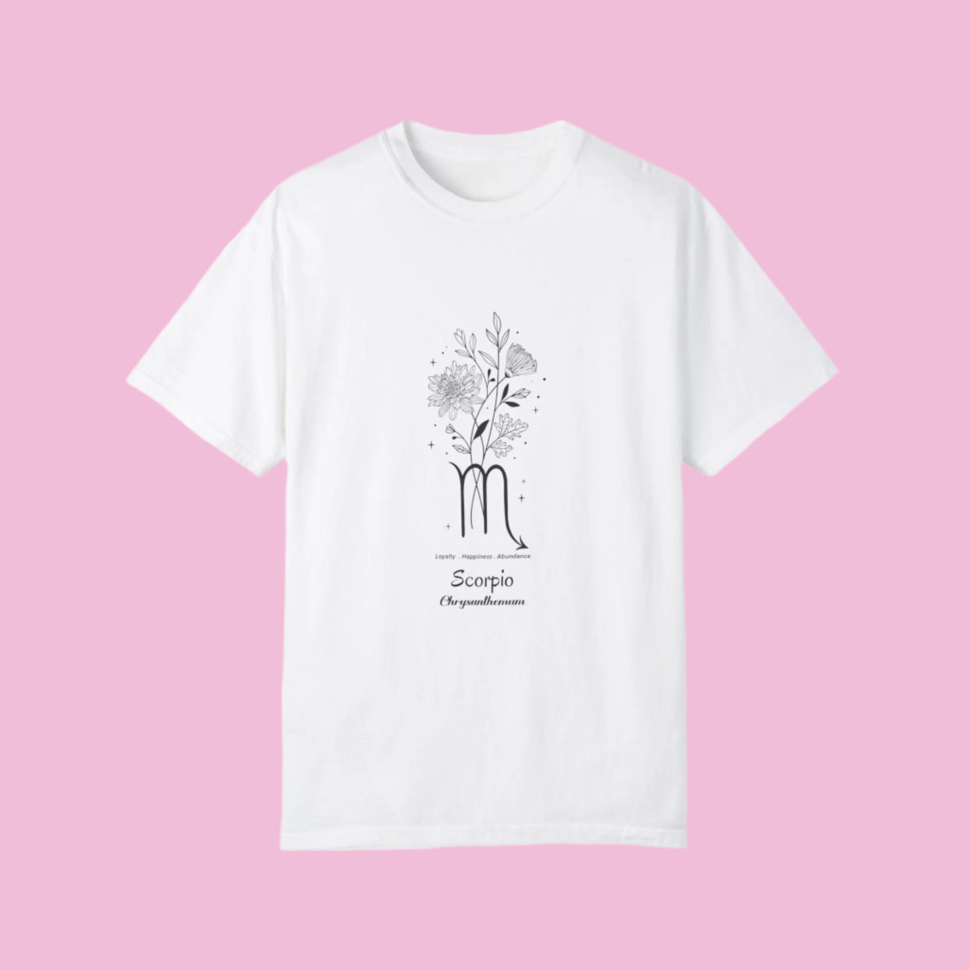 Scorpio birth flower T-Shirt for Astrology Lovers Printify