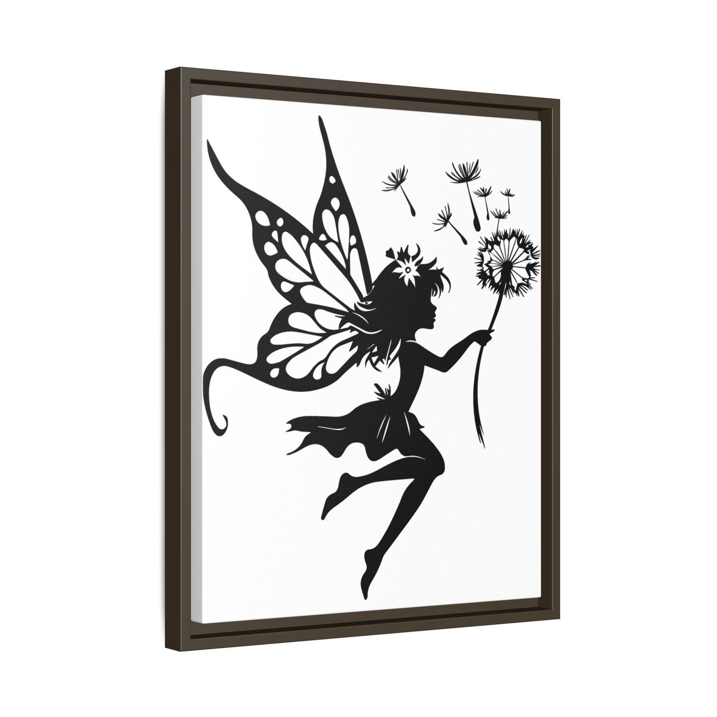 Framed Canvas Fairy Art, whimsical wall decor, nursery room art, gift for her - The flirty crow