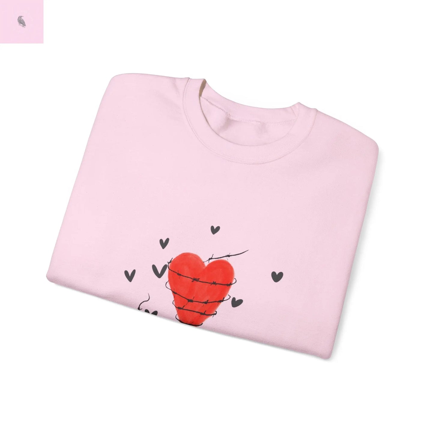 Heart Love Crewneck Sweatshirt The flirty crow
