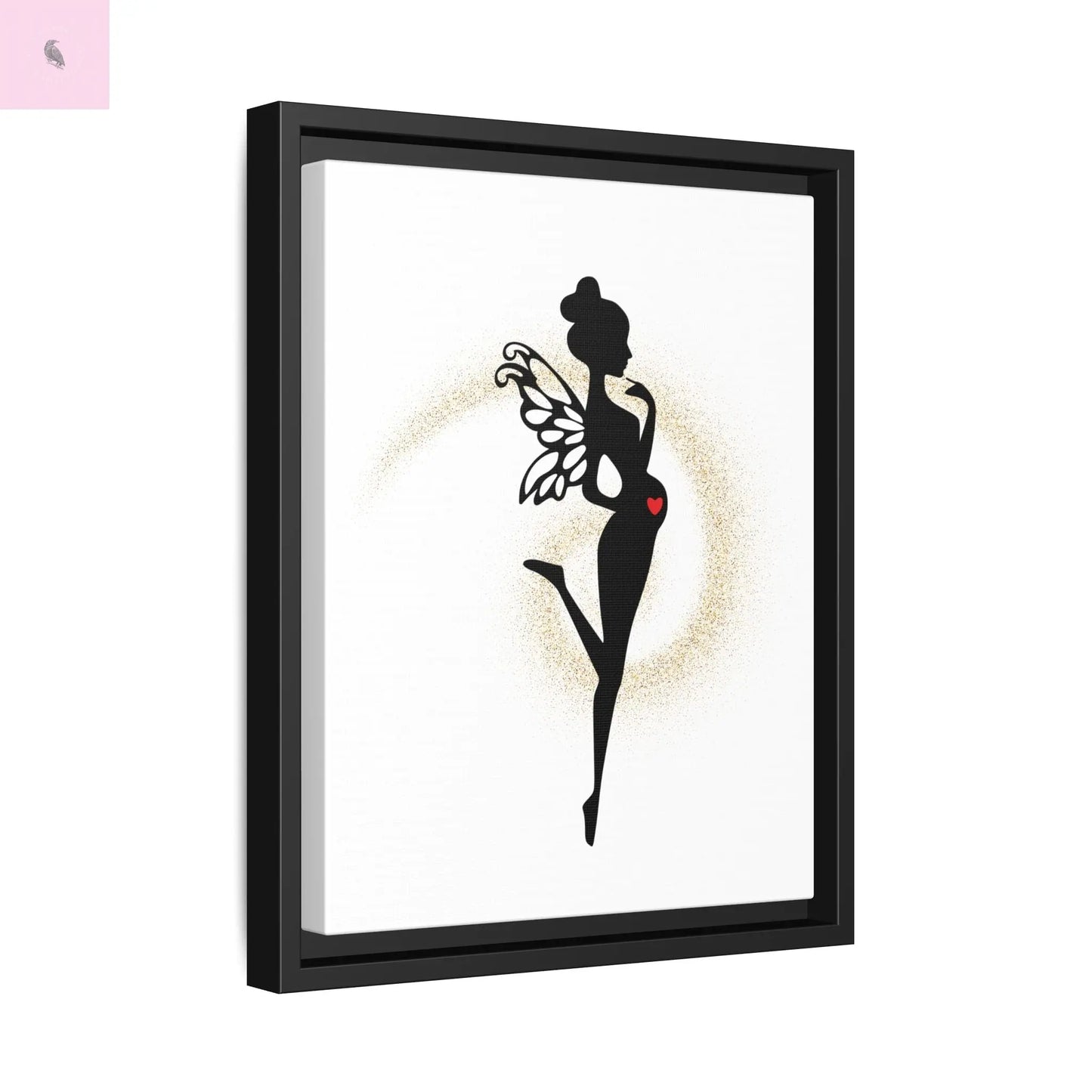 Framed Fairy Art Print - Enchanting Decor for Expecting Mothers, Baby Shower Gift, Elegant Nursery Wall Art, Whimsical Home Accent The flirty crow