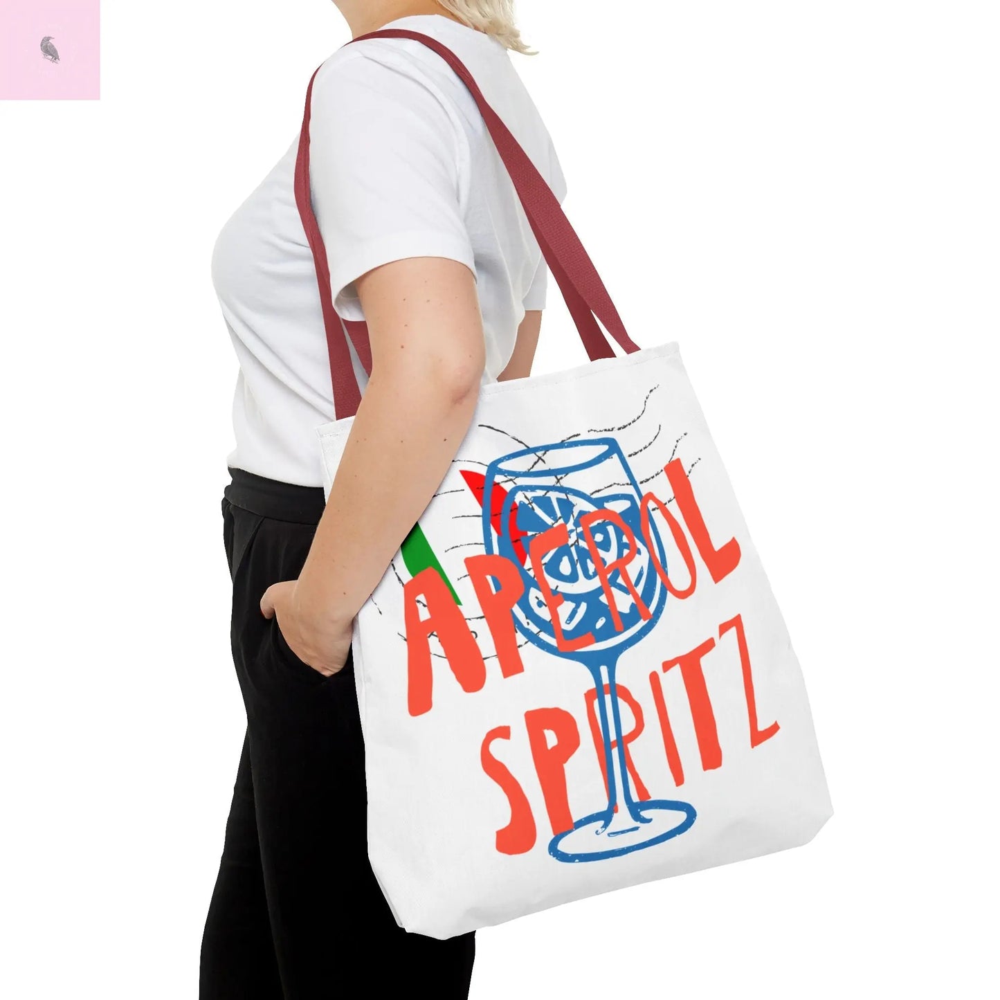 Aperol Spritz Tote Bag, Stylish Beach Bag, Summer Accessory, Gift for Cocktail Lovers, Travel Bag, Fun Party Tote The flirty crow