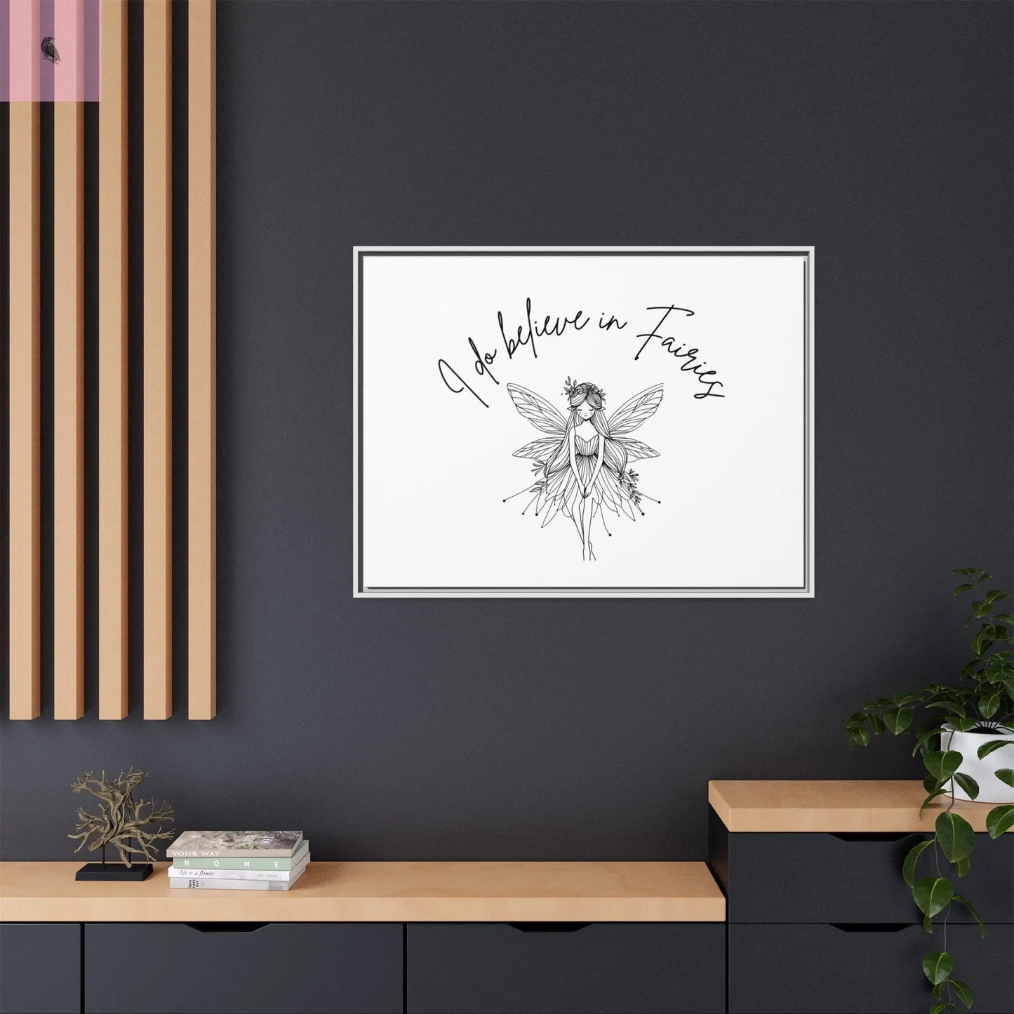 Fairies Canvas, Framed (Multi-color) - The flirty crow