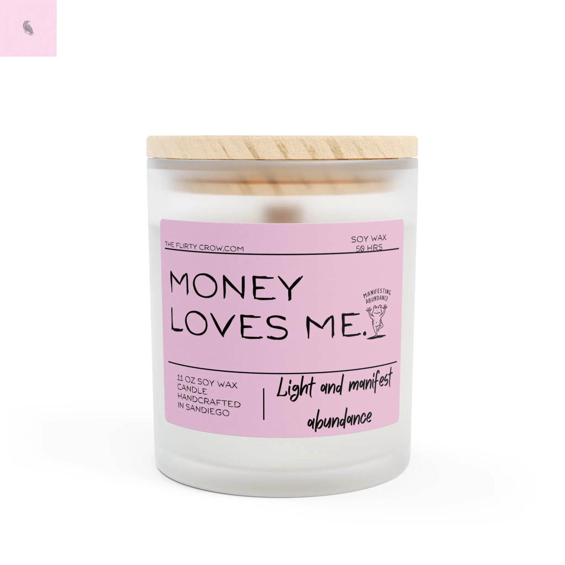 Abundance Manifestation Candle – 11oz Money Loves Me Soy Wax The flirty crow