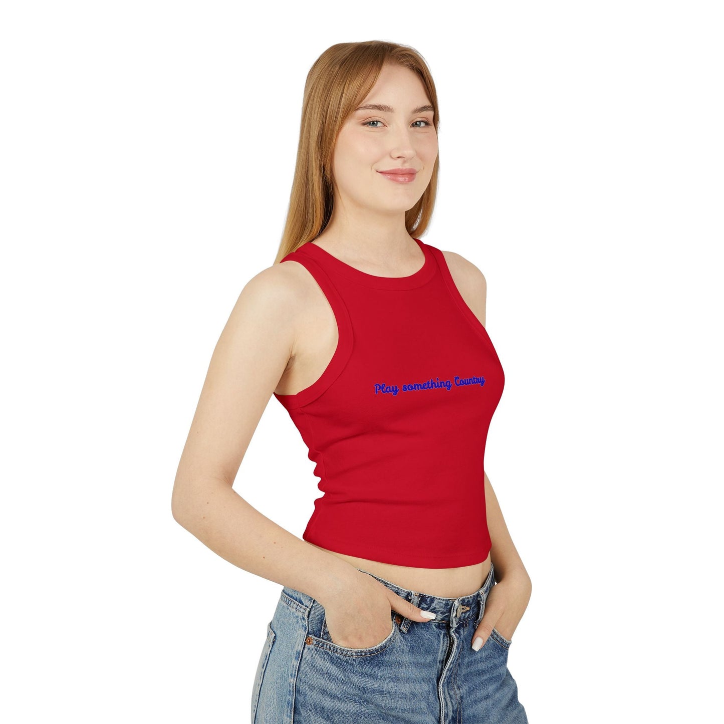 Country Vibes Racerback Tank Top , Play Something Country, Summer Fashion, Festival Wear, Gift for Music Lovers the flirty crow