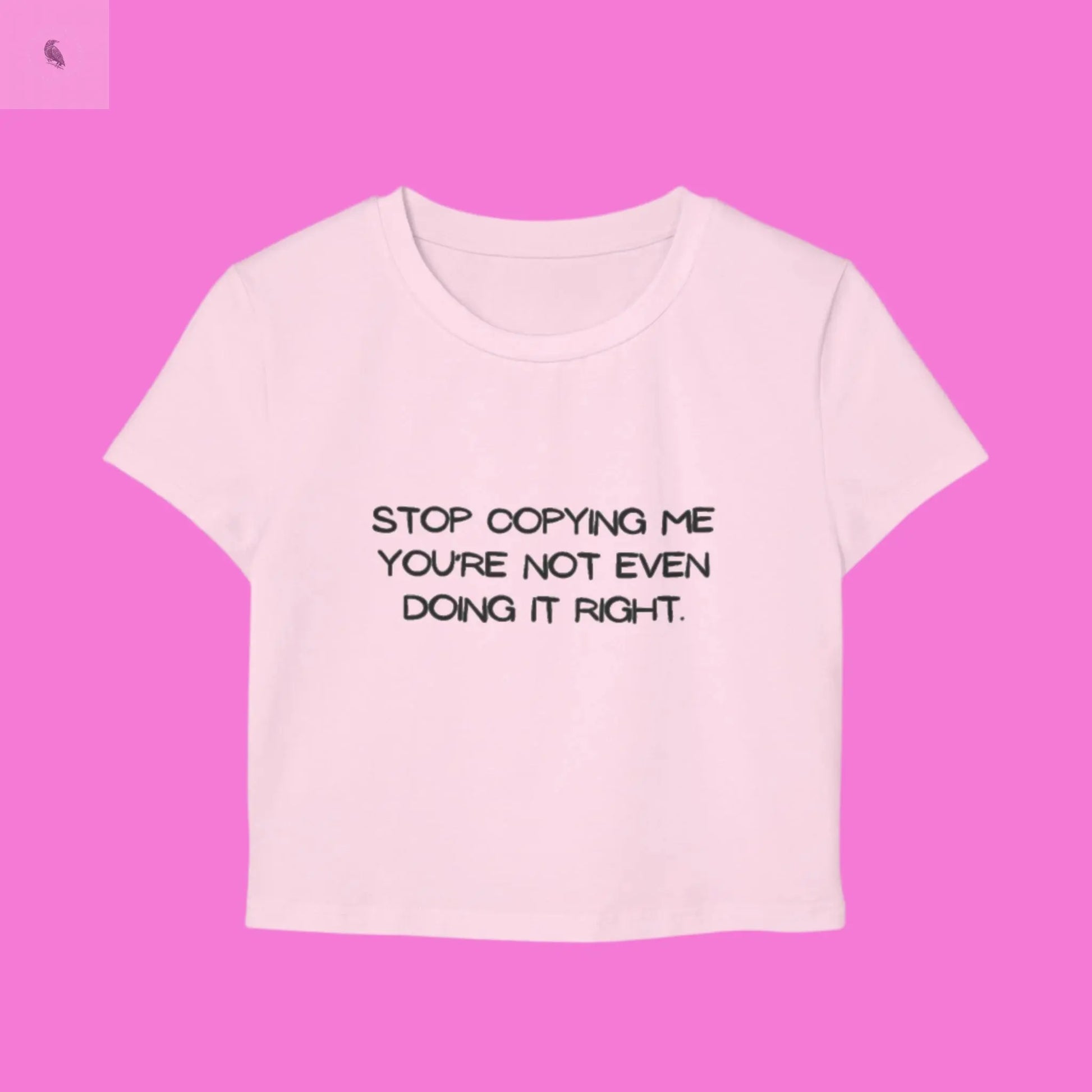 Cropped Baby Tee - funny Womens Cotton The flirty crow