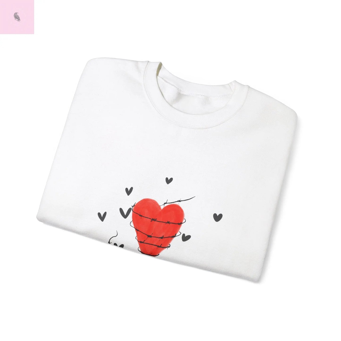 Heart Love Crewneck Sweatshirt The flirty crow
