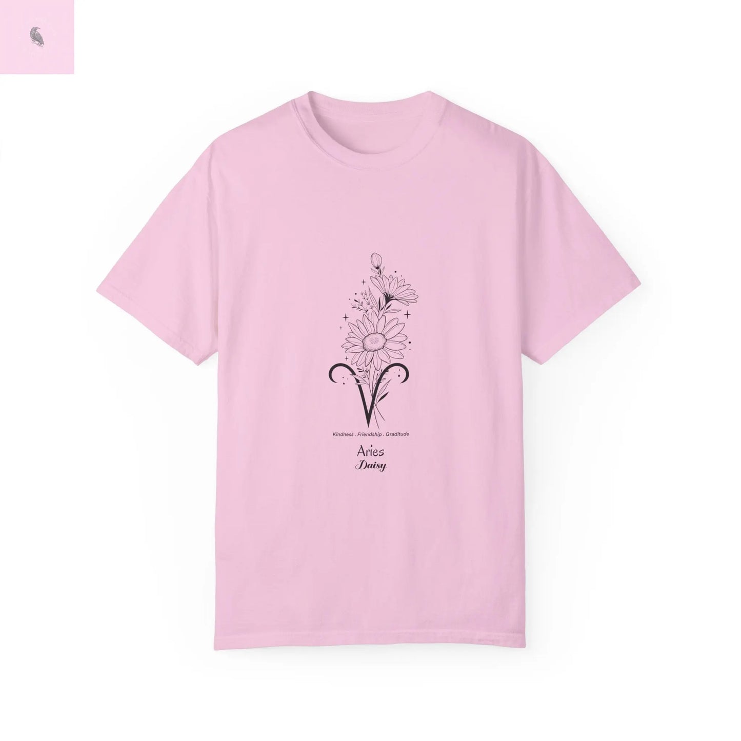 Aries birth flower T-Shirt for Astrology Lovers Printify
