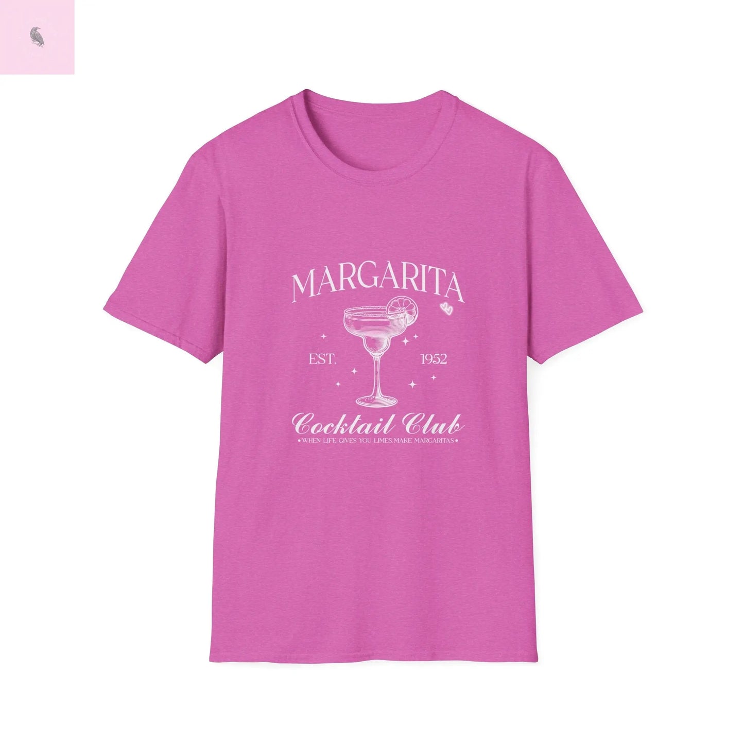 Margarita lovers Softstyle cotton T-Shirt the flirty crow