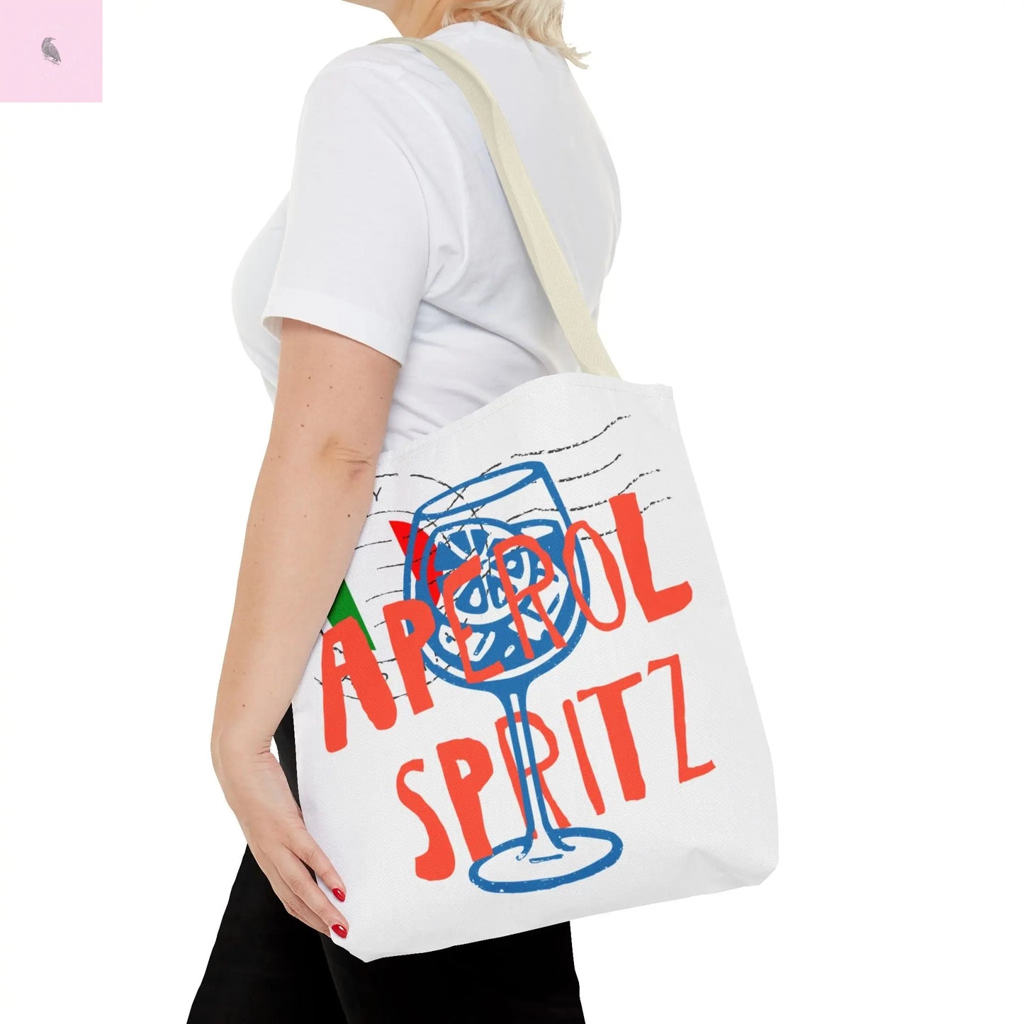 Aperol Spritz Tote Bag, Stylish Beach Bag, Summer Accessory, Gift for Cocktail Lovers, Travel Bag, Fun Party Tote The flirty crow