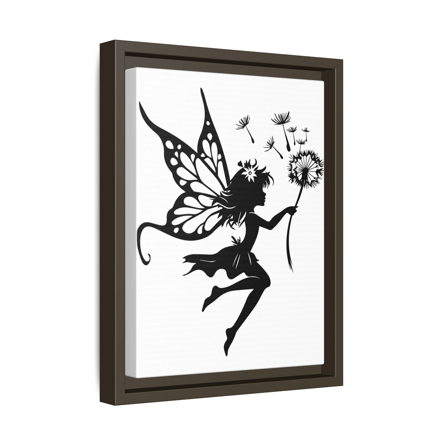 Framed Canvas Fairy Art, whimsical wall decor, nursery room art, gift for her - The flirty crow