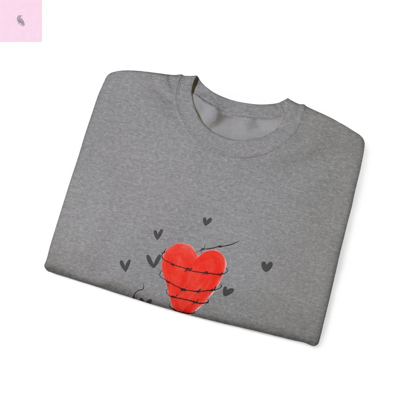 Heart Love Crewneck Sweatshirt The flirty crow