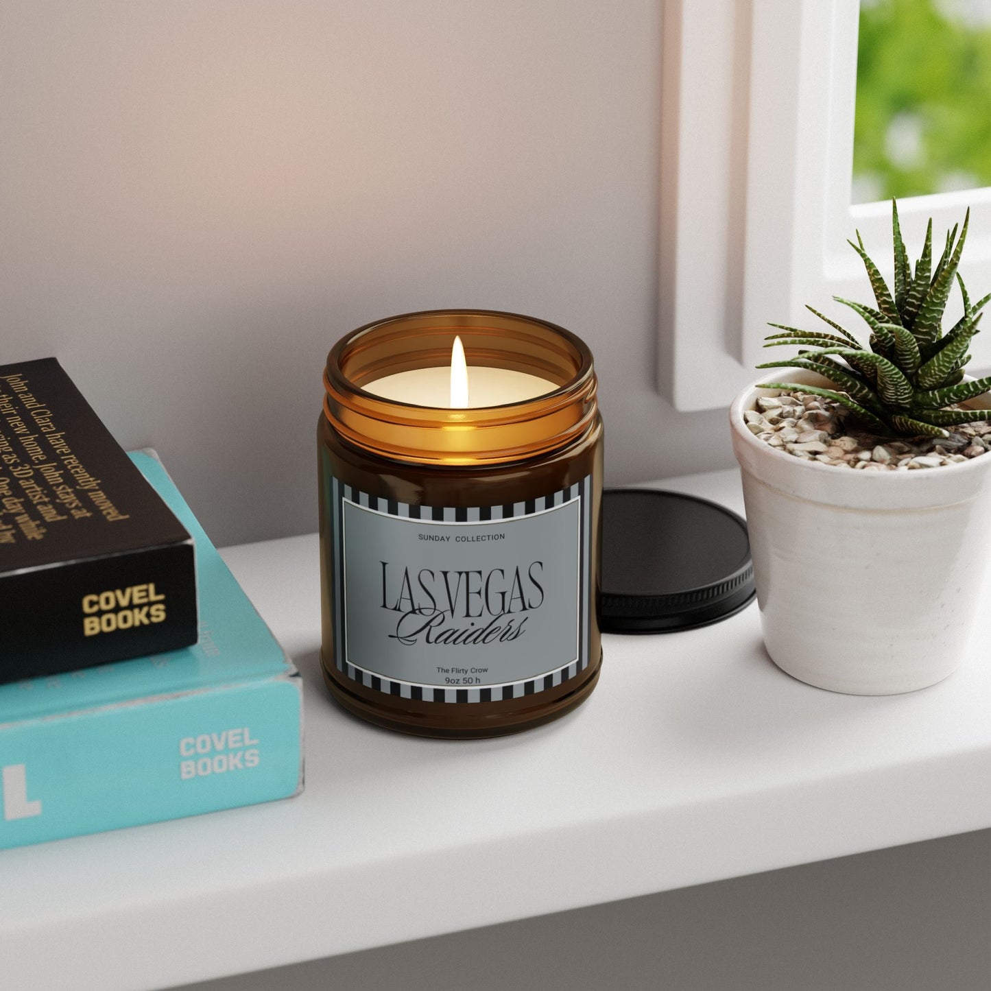 Las Vegas Raiders Scented Soy Candle for game day The flirty crow