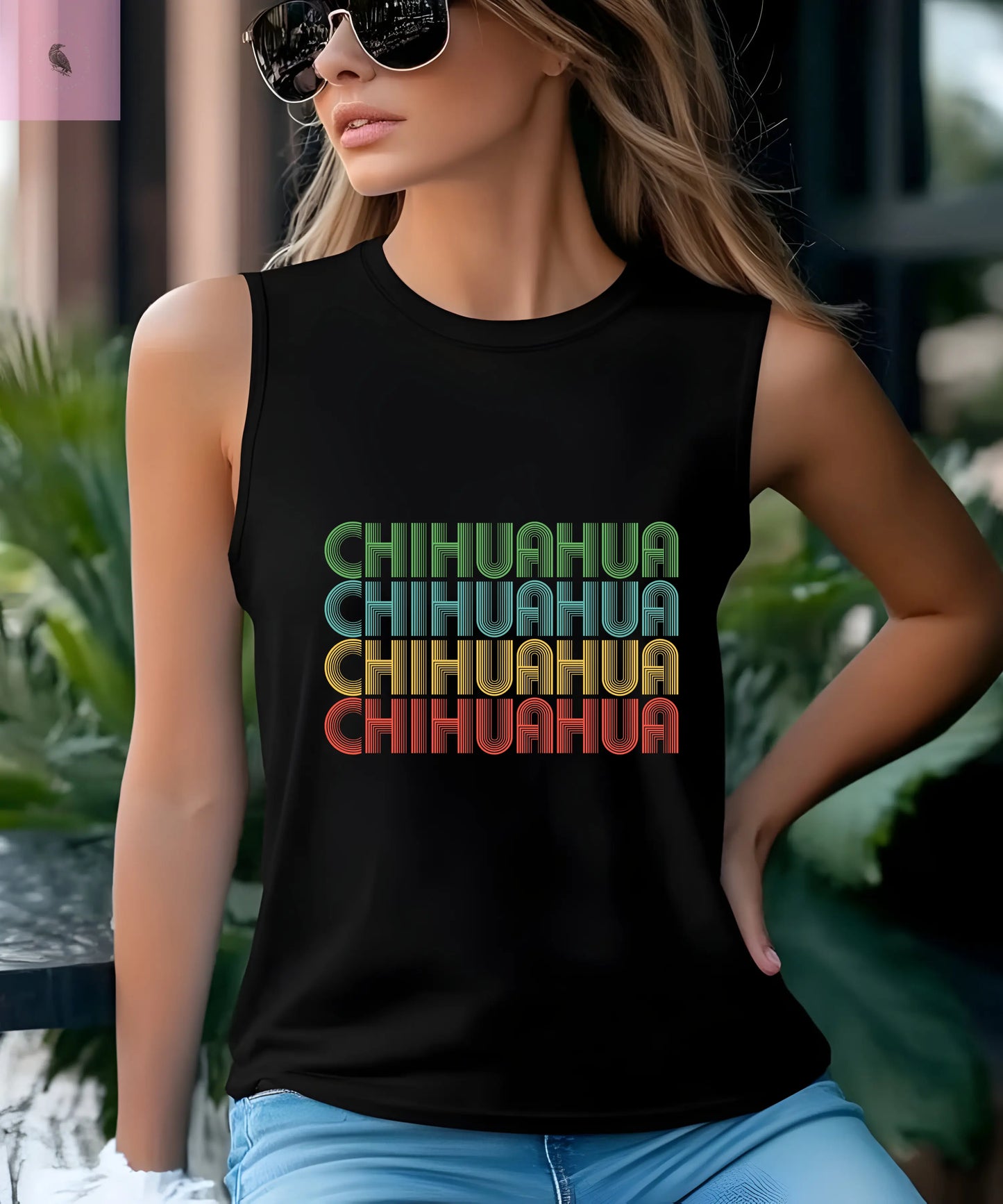Chihuahua Love Women's Flowy Muscle Tank - Trendy Summer Top Printify